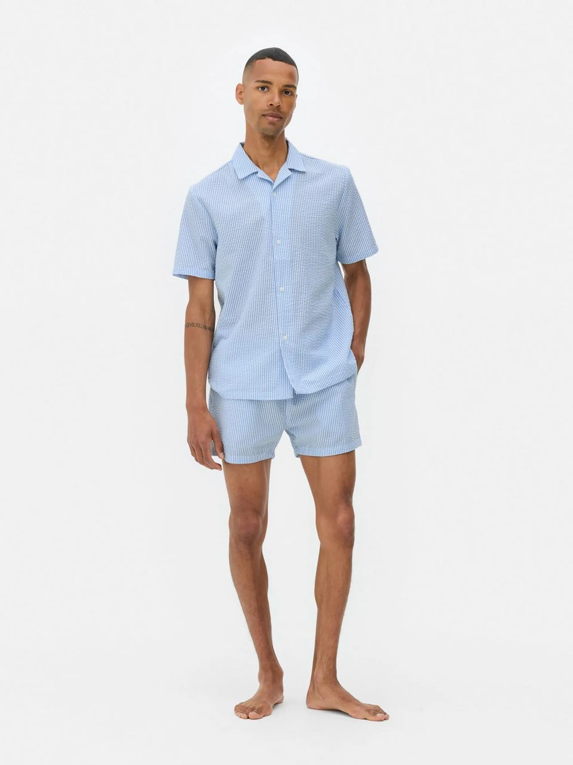 Striped Seersucker Shirt