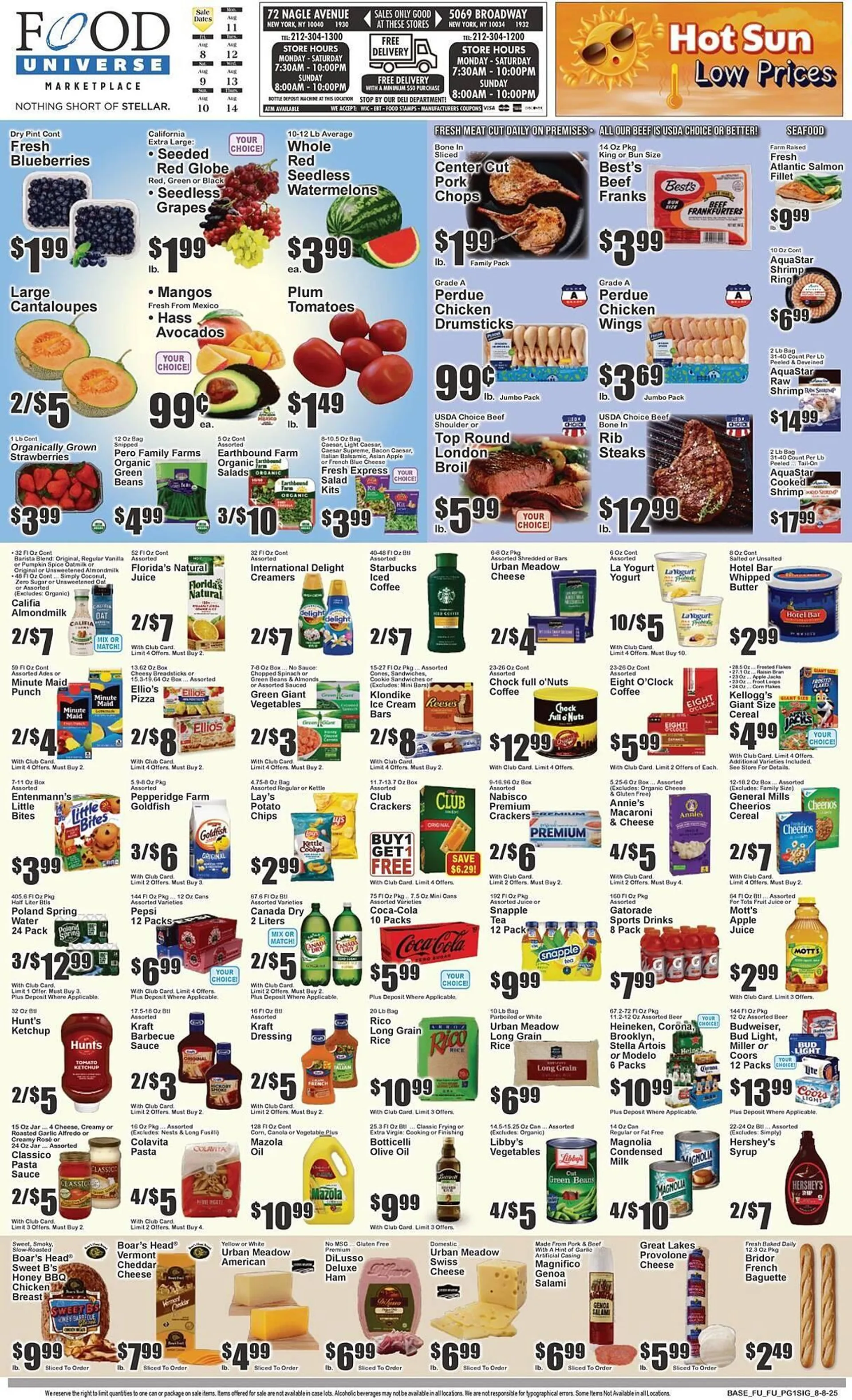 Weekly ad Food Universe Weekly Ad from August 8 to August 14 2025 - Page 1