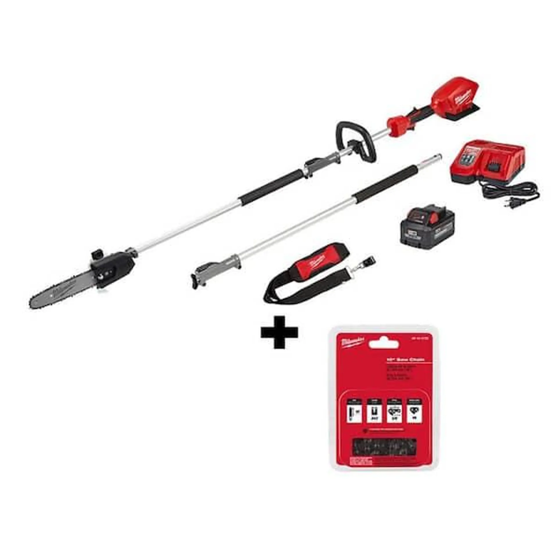 M18 FUEL 10 in. 18V Lithium-Ion Brushless Cordless Pole Saw Kit with 8.0 Ah Battery and 10 in. Saw Chain