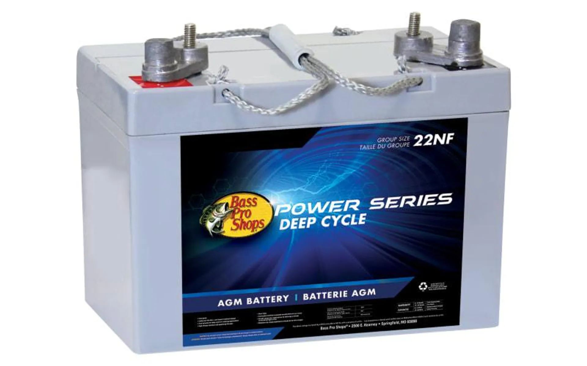 Bass Pro Shops Power Series Deep-Cycle AGM Marine Battery