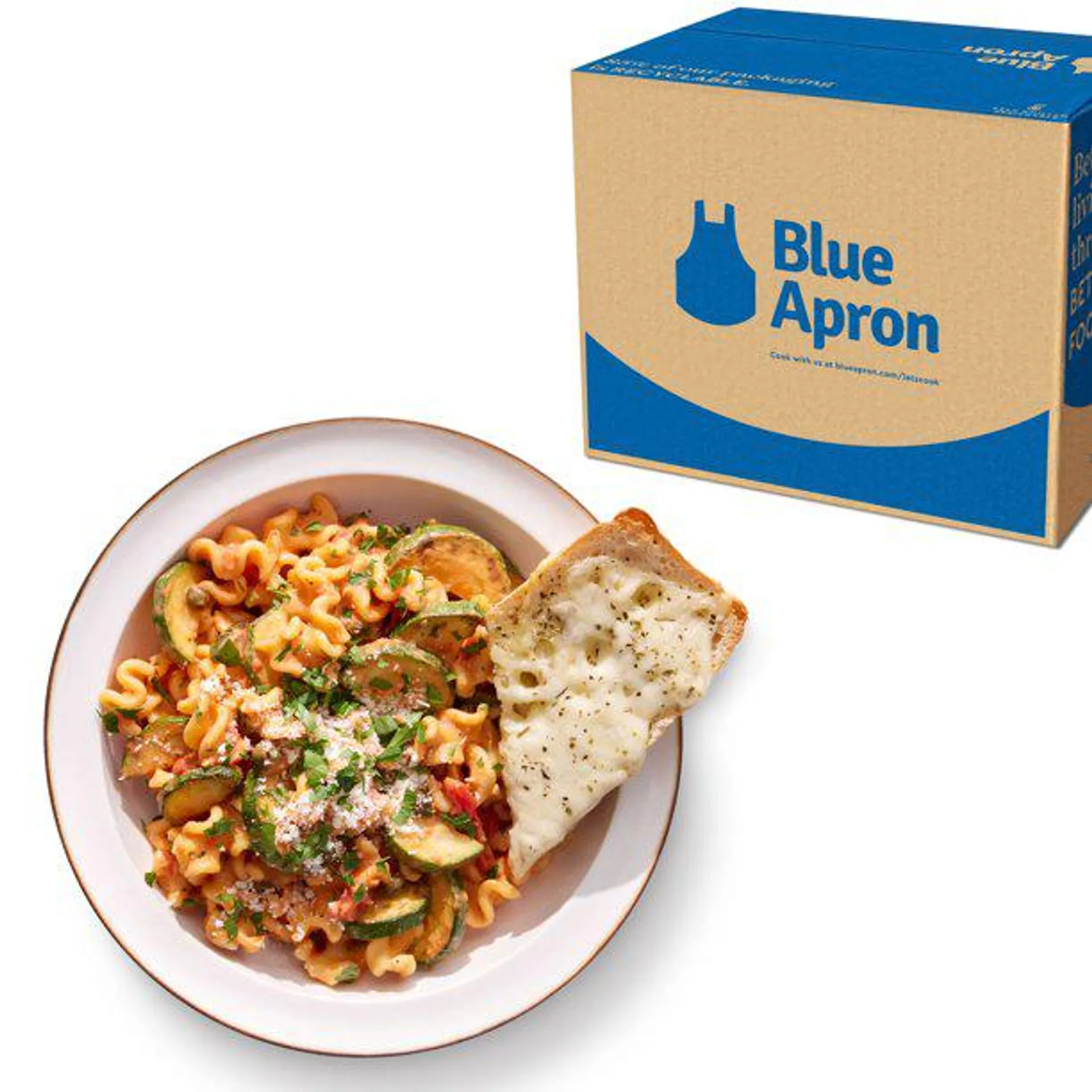Blue Apron Malfada Pasta in Creamy Tomato Sauce Family Meal Kit, 4 Servings Each