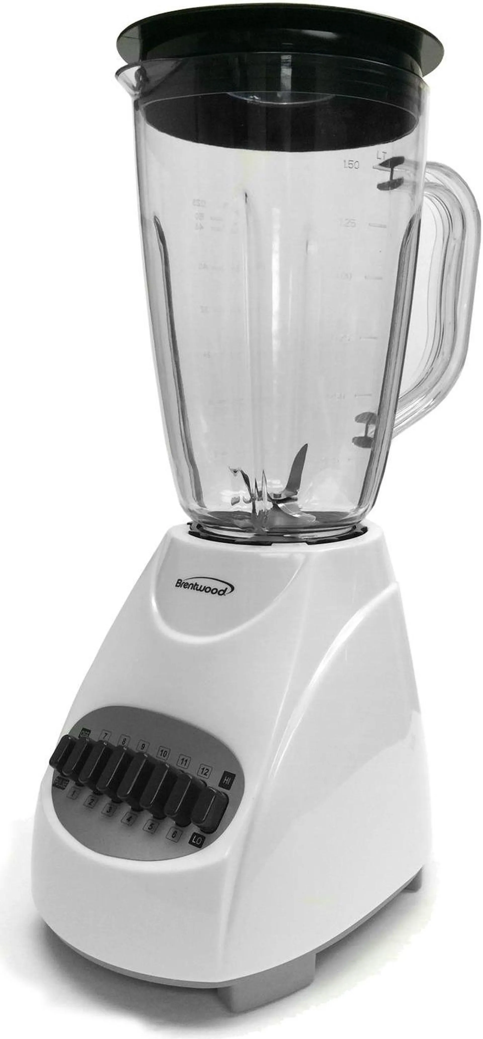 Brentwood Home Kitchen 12-Speed Blender With 1.5 Liter Plastic Jar White