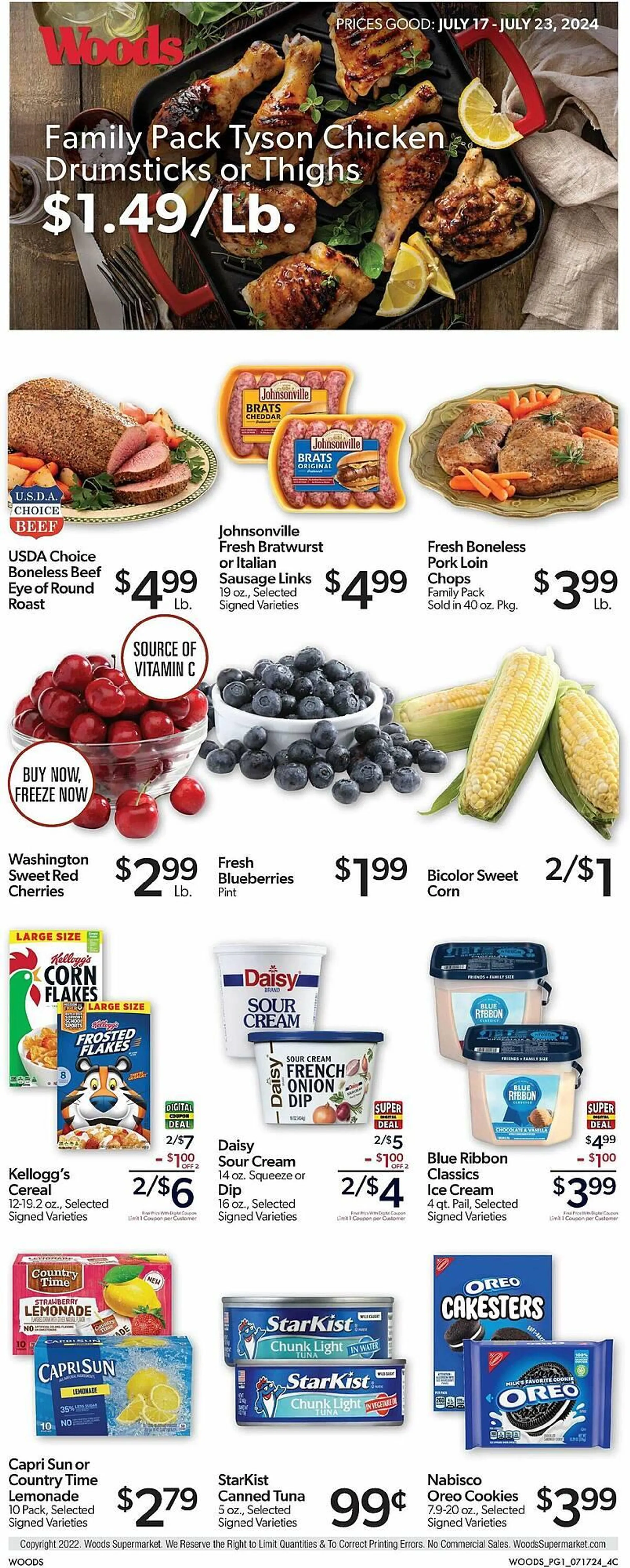 Woods Supermarket Weekly Ad - 1