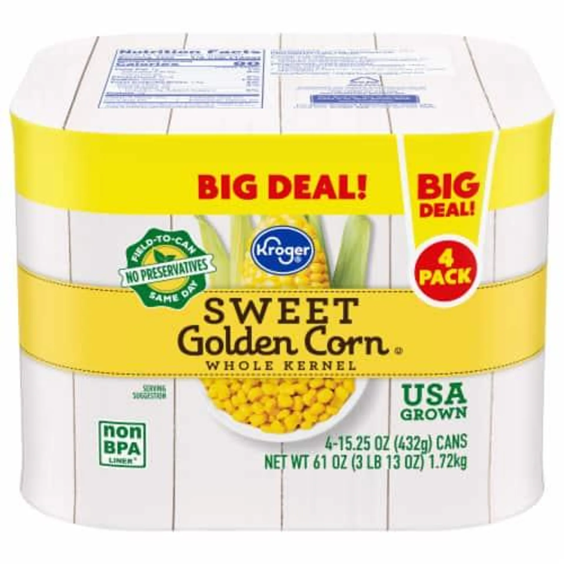 Kroger® Sweet Whole Kernel Canned Golden Corn BIG Deal!