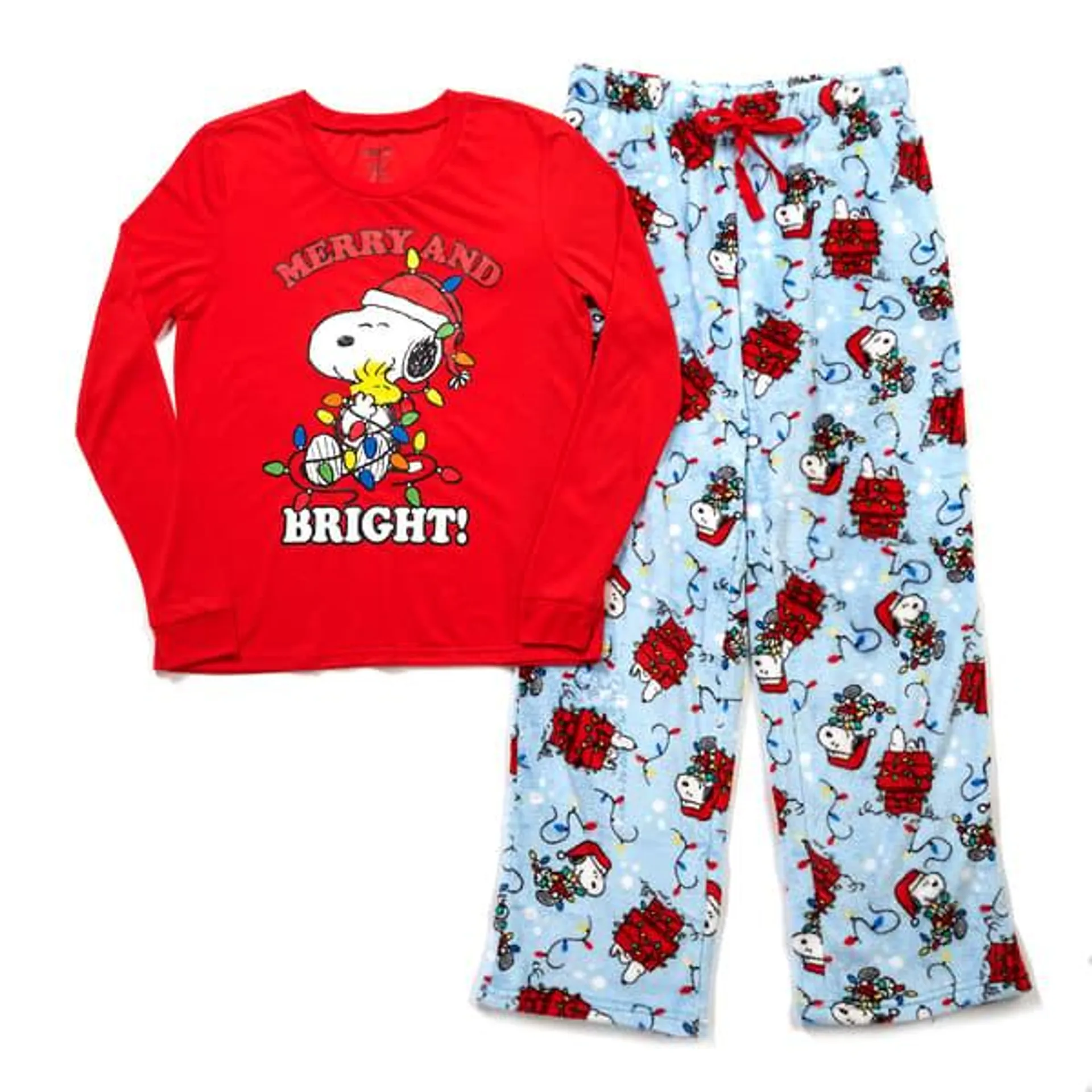 Womens MJC Merry & Bright Snoopy Long Sleeve Pajama Set