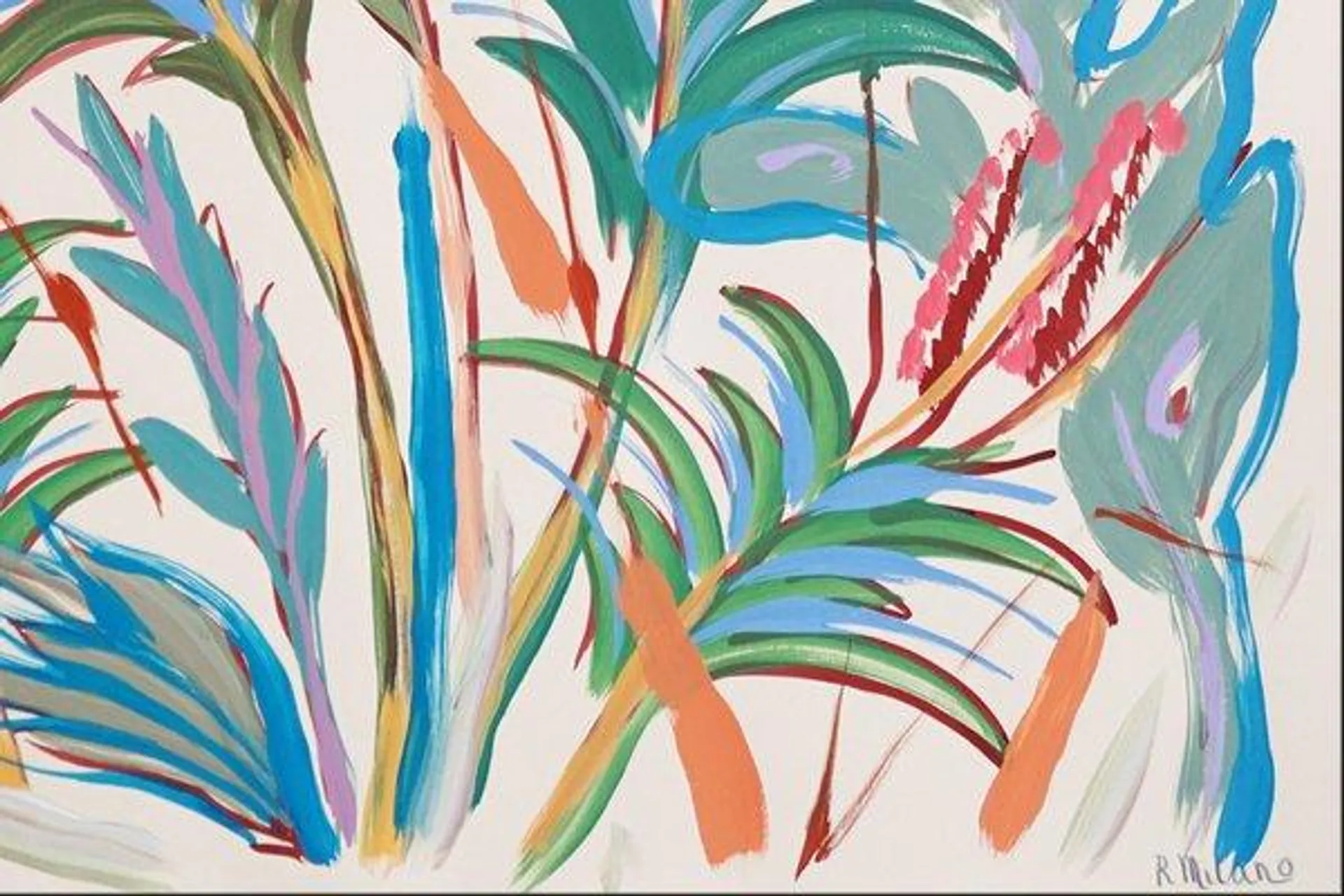 Romina Milano, Tropical Garden, 2023, Acrylic on Paper