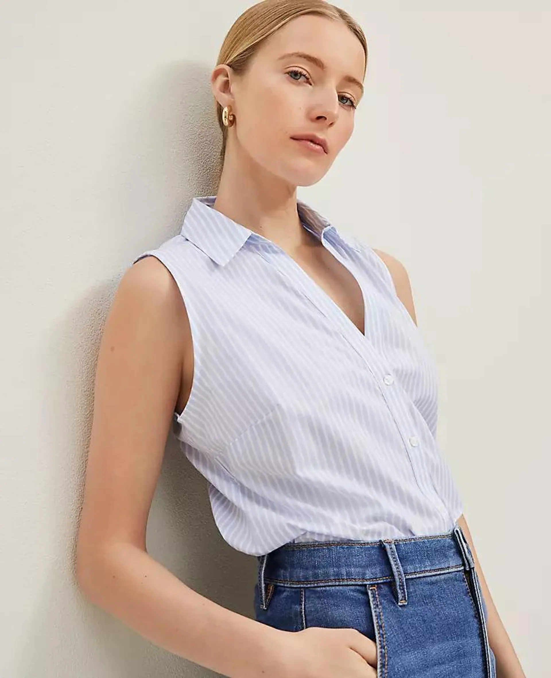 Striped Sleeveless Shirt