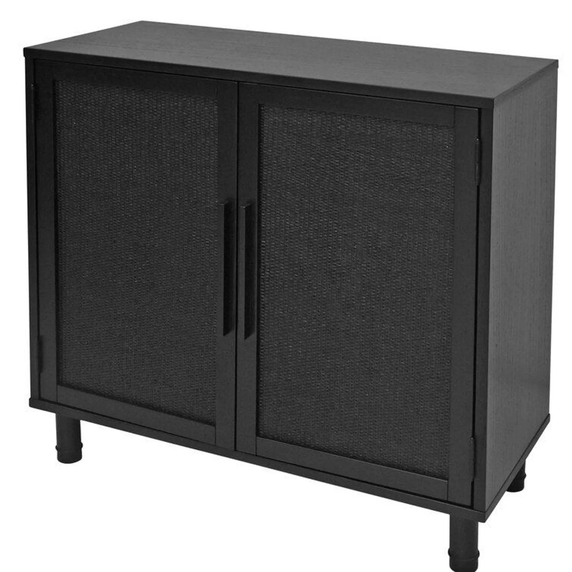 Delancey 2 Door Rattan Accent Cabinet