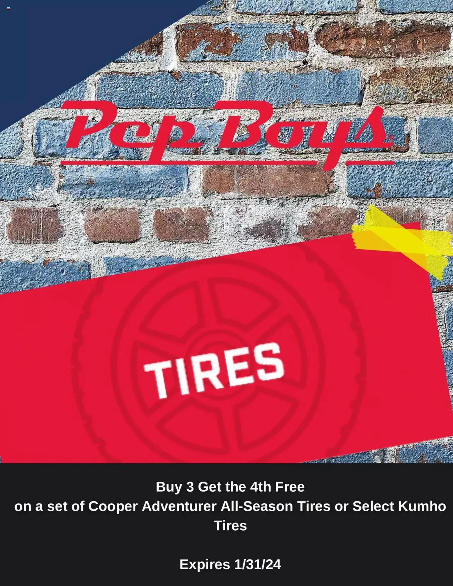 Weekly ad Pep Boys - Monthly Ad from January 1 to January 31 2024 - Page 1