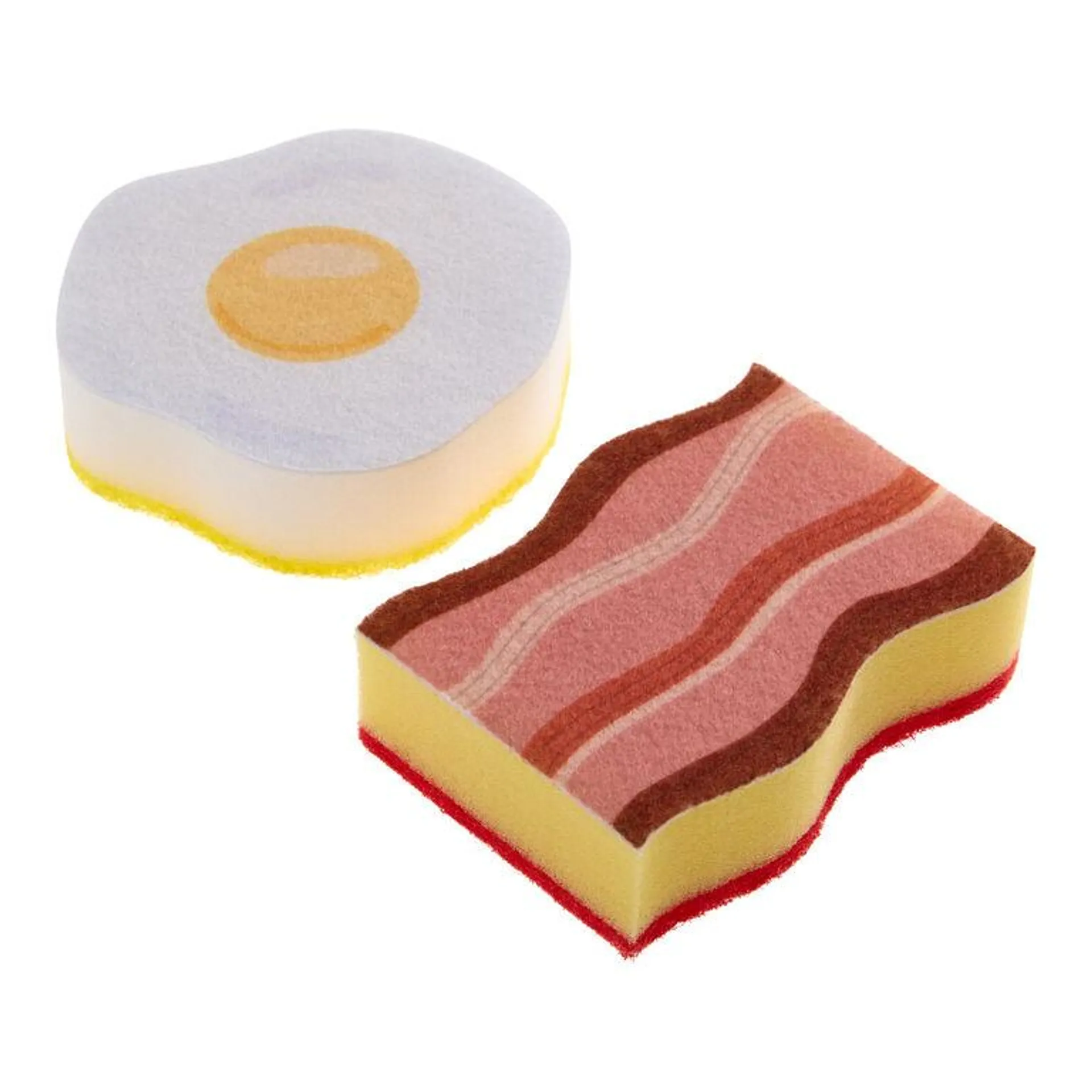 Bacon and Egg Breakfast Scrub Sponges 2 Pack