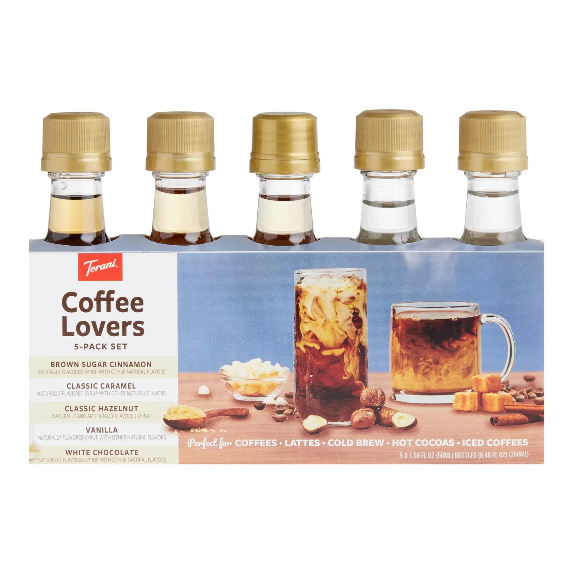 Torani Mini Coffee Lovers Syrup Sampler 5 Pack