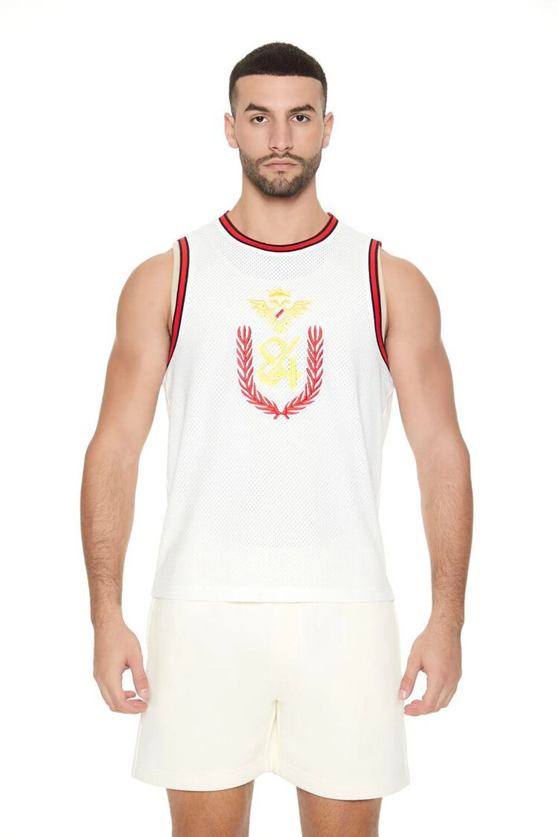 Mesh Embroidered 84 Basketball Jersey