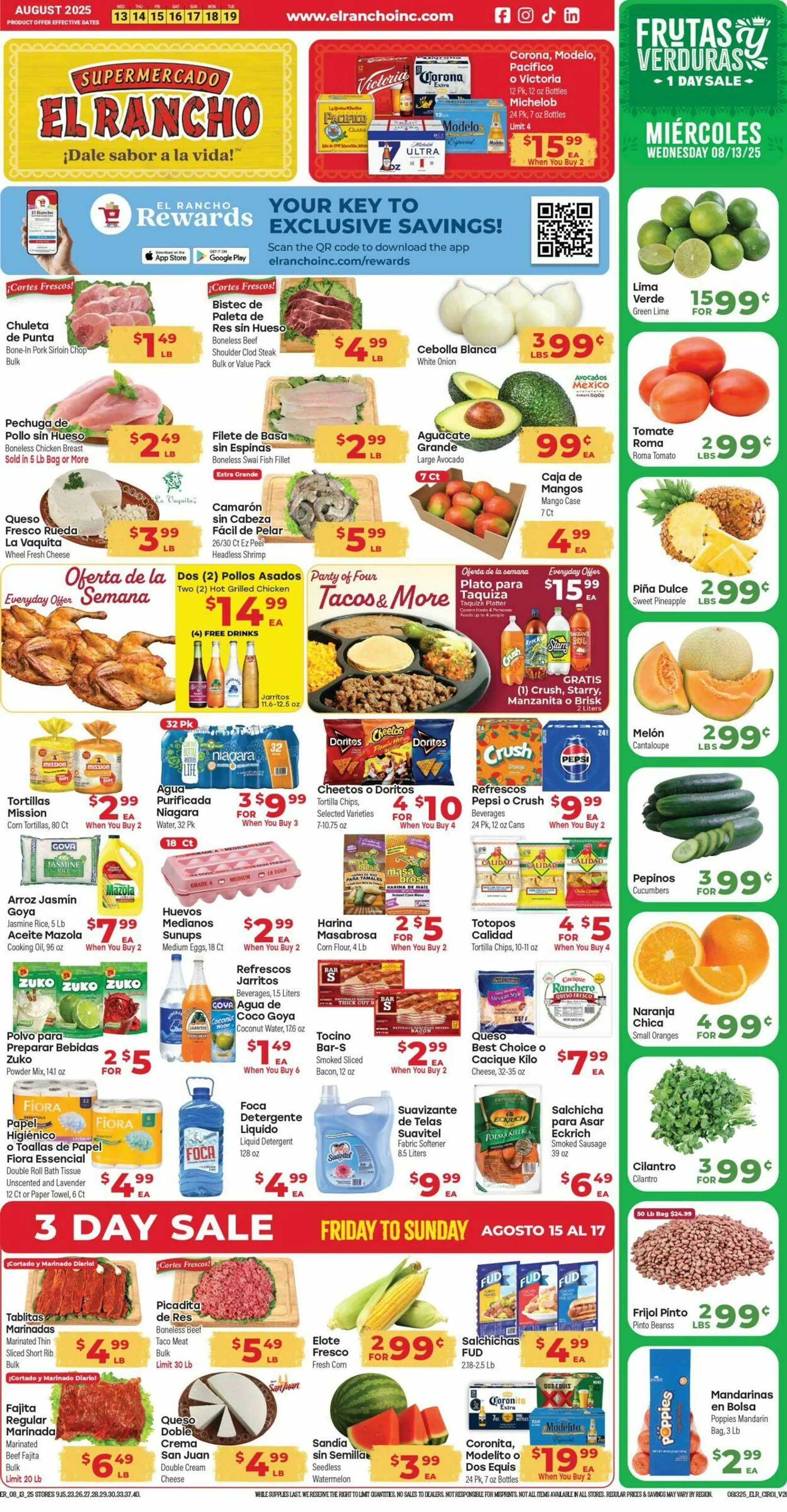 Weekly ad El Rancho from August 13 to August 19 2025 - Page 1