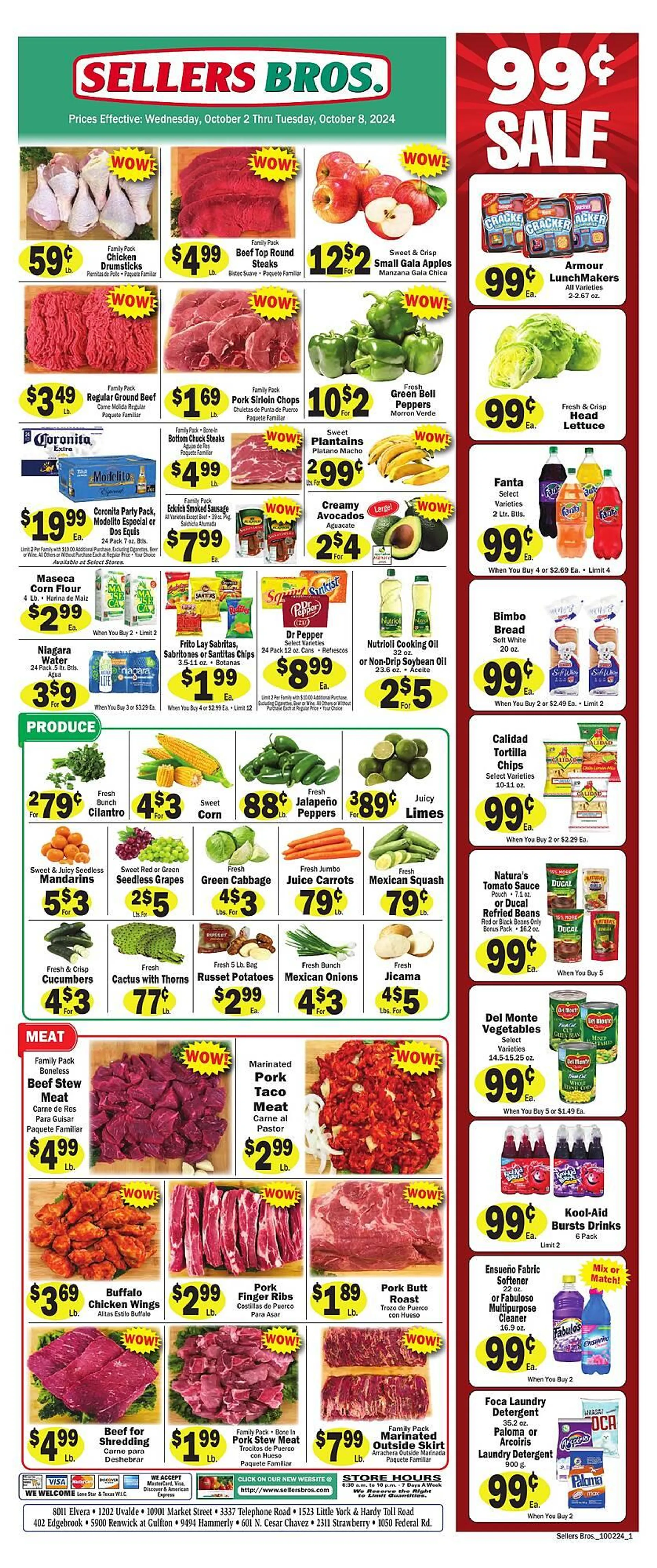 Sellers Bros Weekly Ad - 1