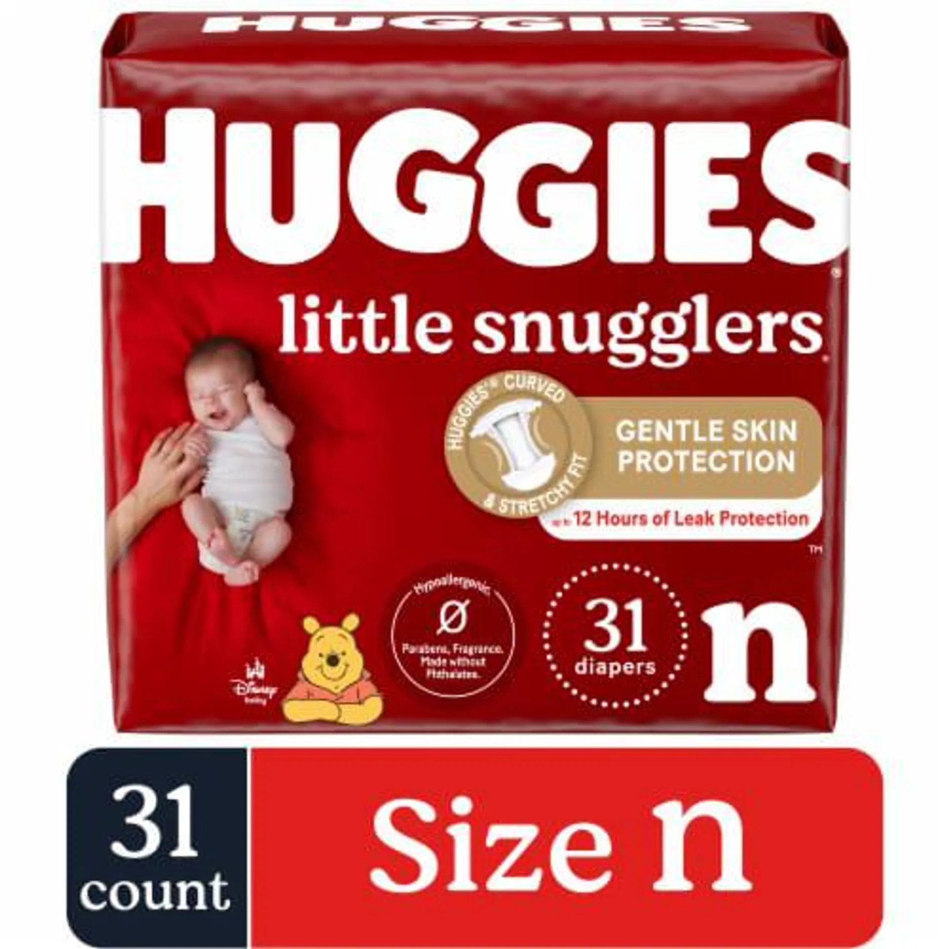Huggies Little Snugglers Baby Diapers Size Newborn (up to 10 lbs)