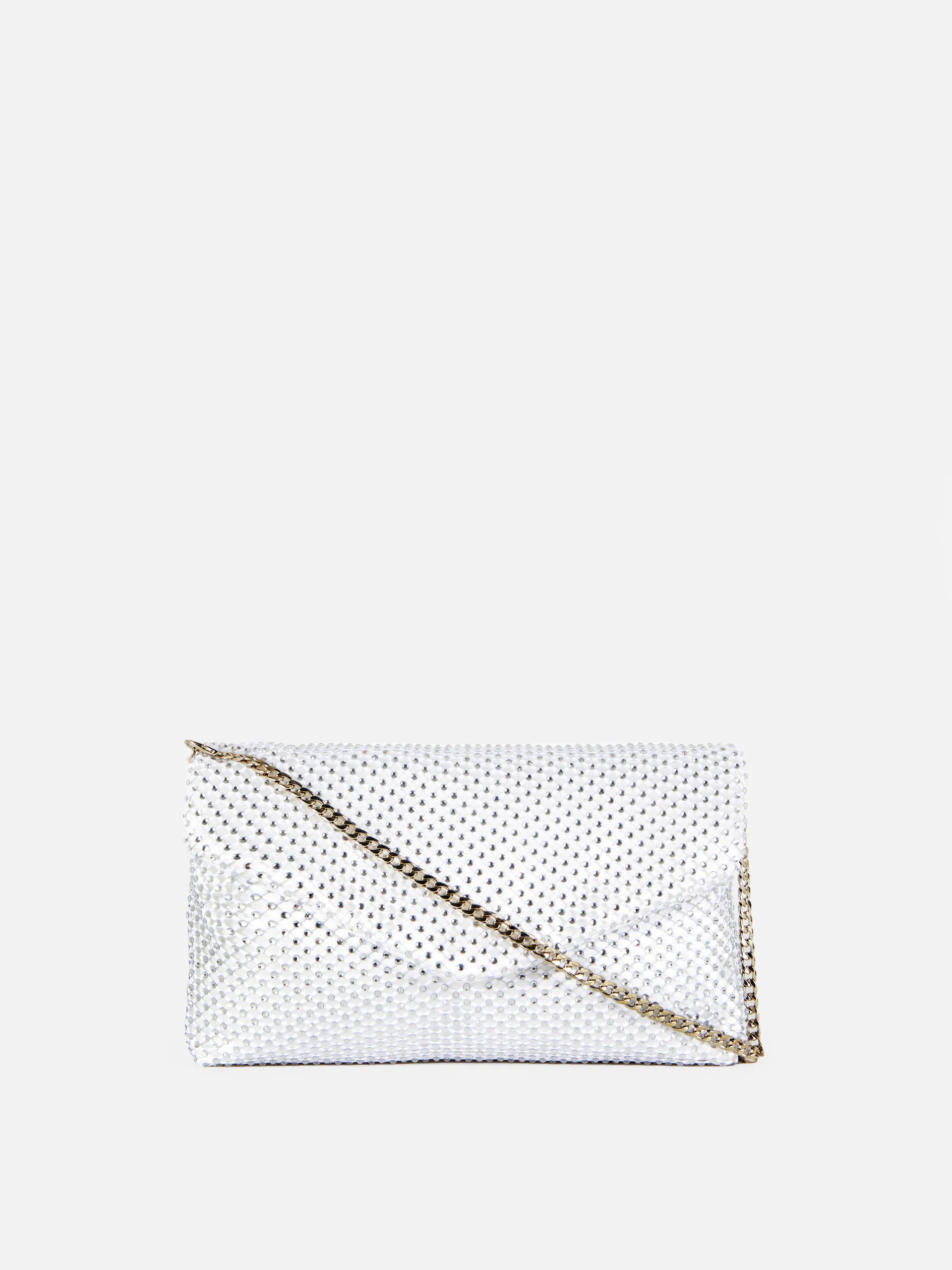 Diamante Mesh Crossbody Pouch