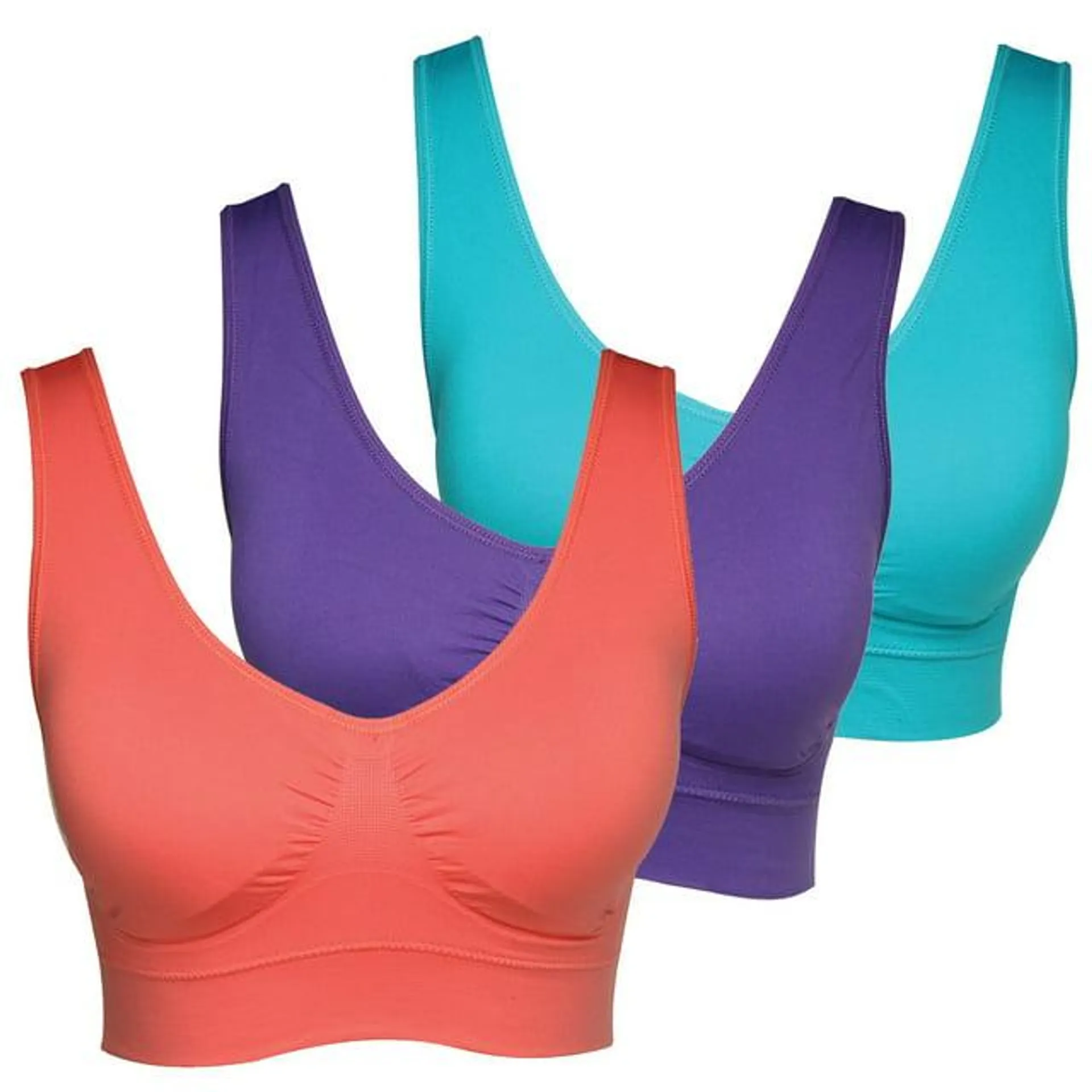 Women's Genie Bra (TM) 3 Pack of Comfort Sports Bras