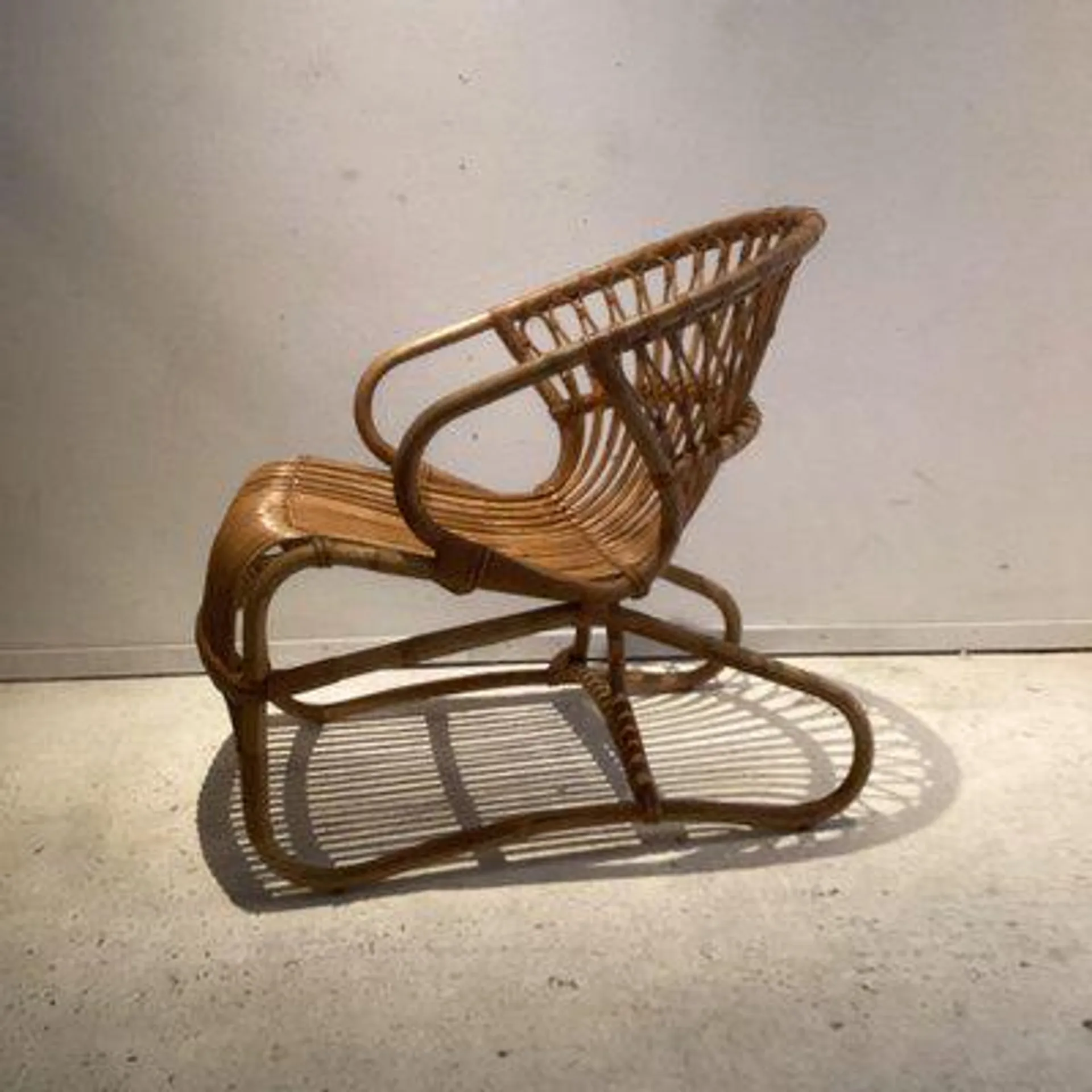 Blond Rattan Chair, Italy