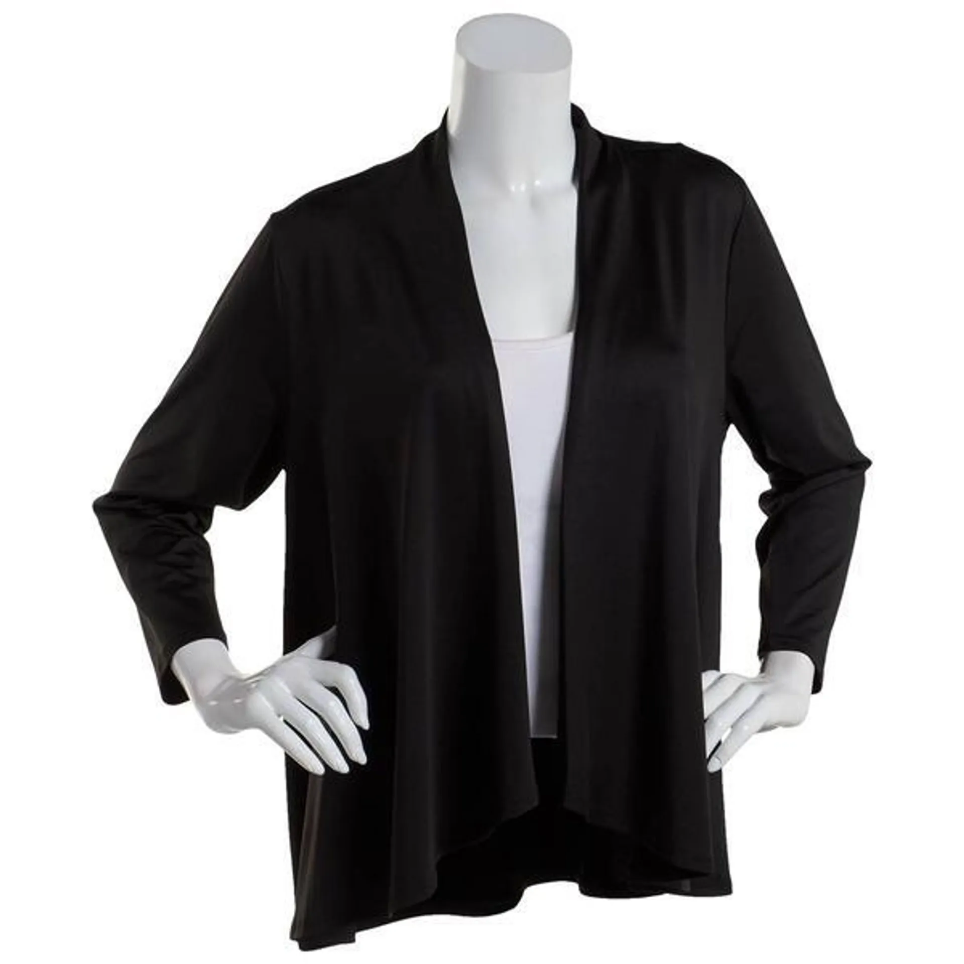 Womens Zac & Rachel 3/4 Sleeve Solid Cardigan