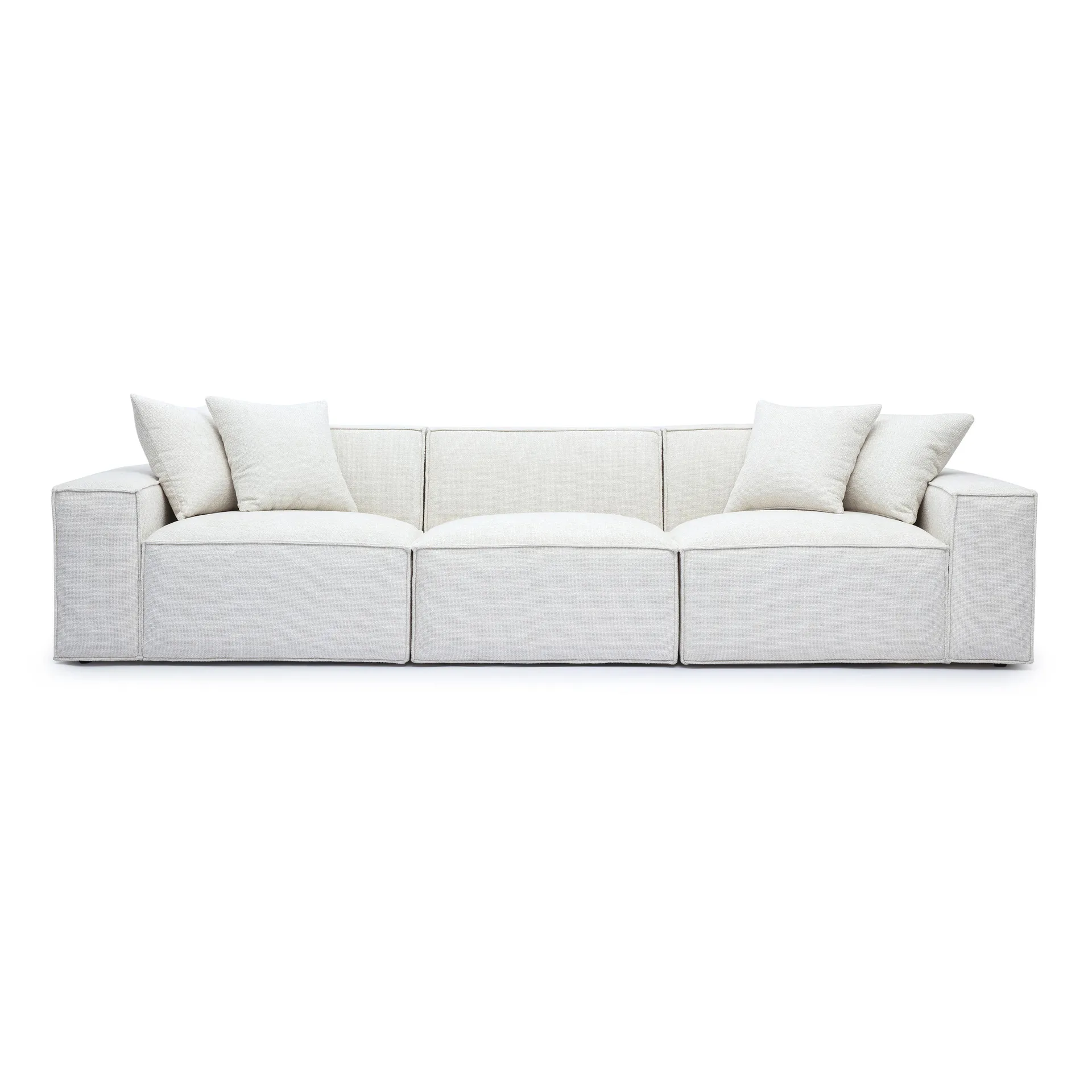 Mindy Chenille Basketweave Modular Sofa