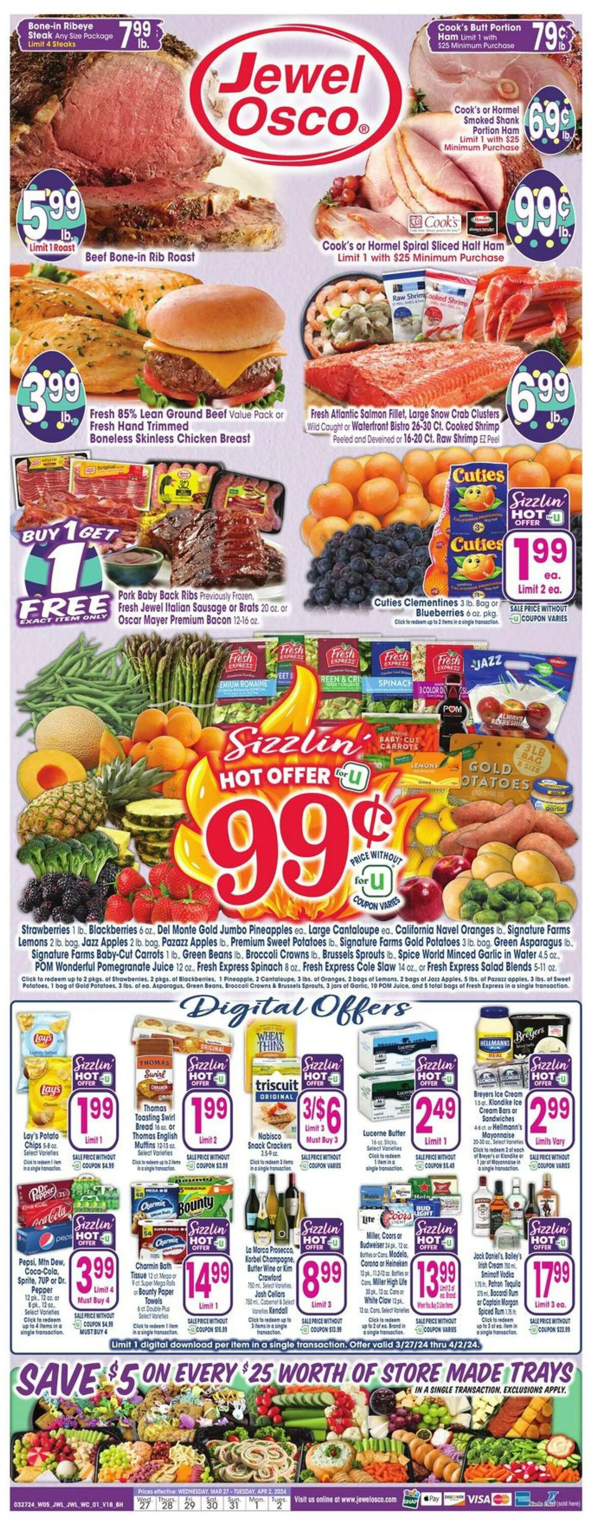 Weekly ad Jewel Osco Current weekly ad from March 27 to April 2 2024 - Page 1