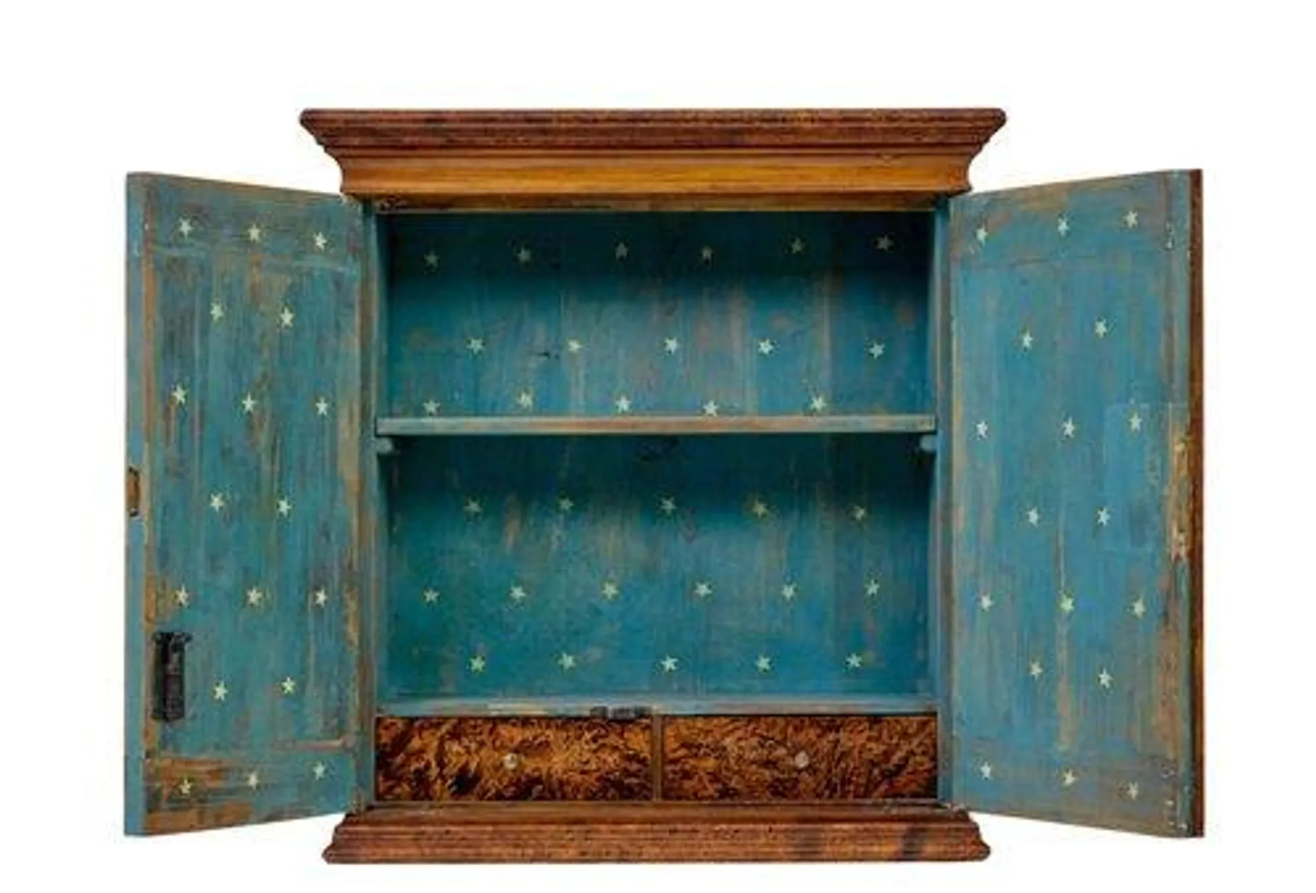 Mid 19th Century Swedish Alder Root Wall Cupboard