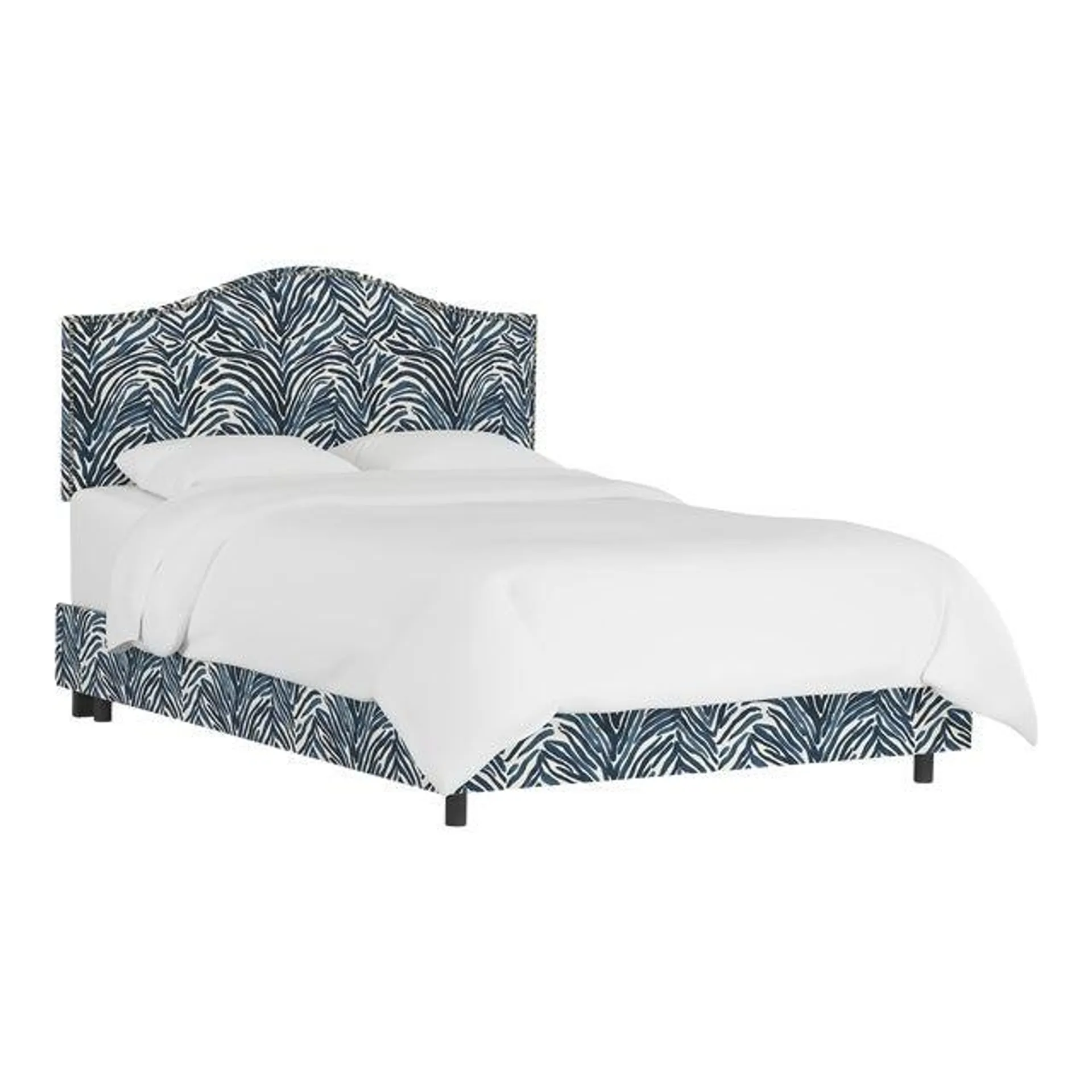 Ashland Bed in Blue Washed Zebra, Full/Double