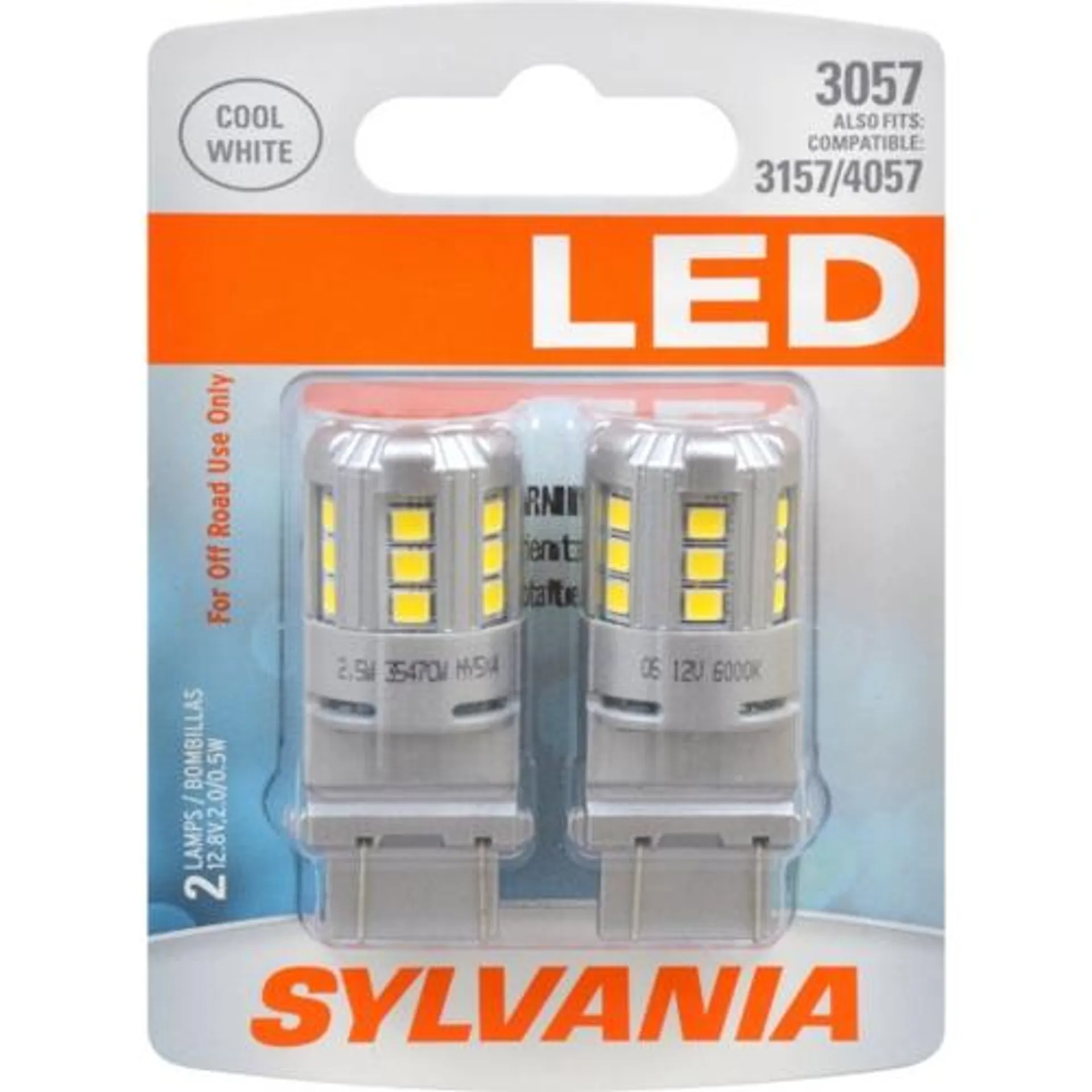 Sylvania 3057 (WHITE) LED Bulb, 31162 – 2 Pack