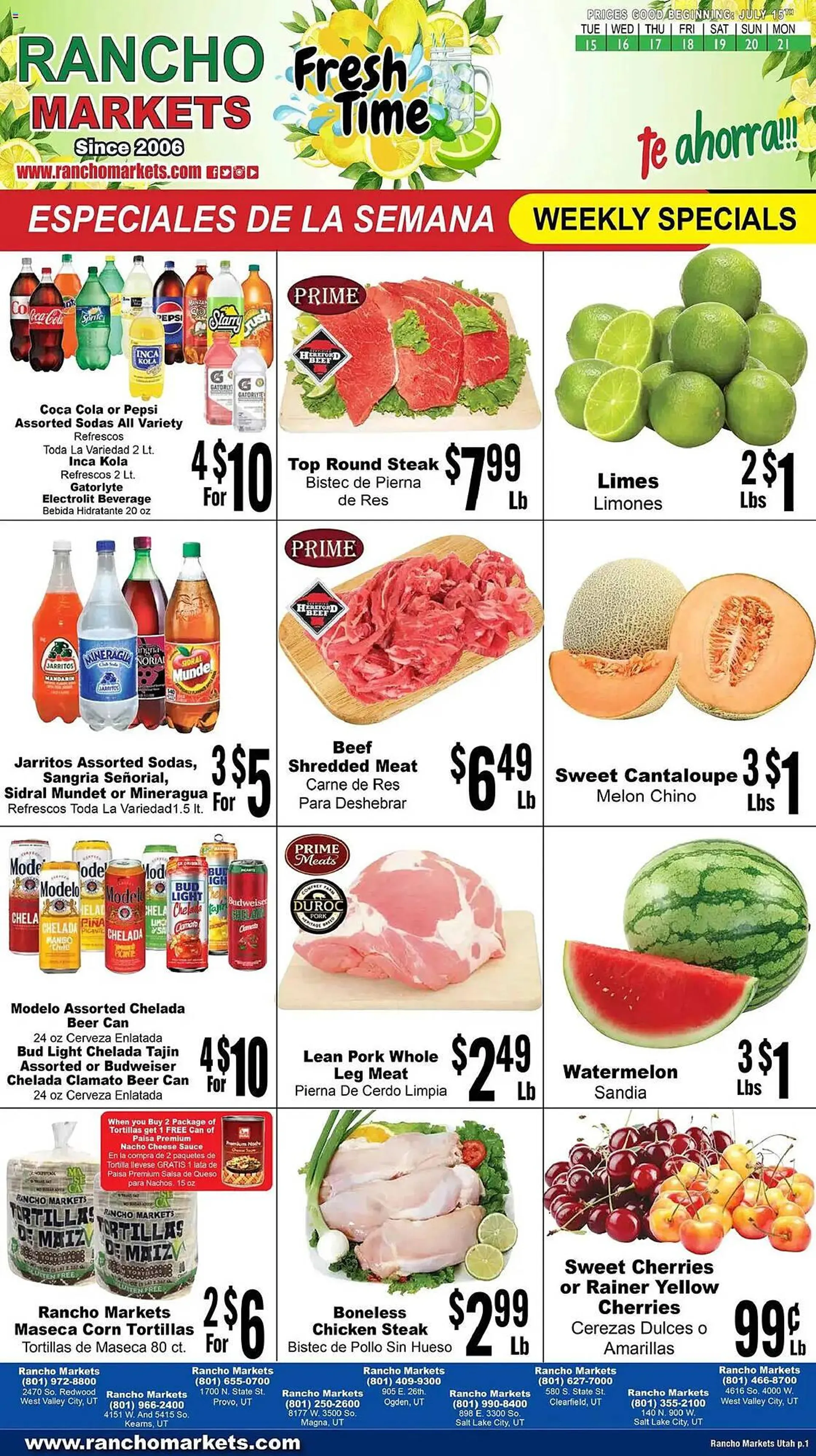 Weekly ad Rancho Markets Weekly Ad from July 15 to July 21 2025 - Page 1