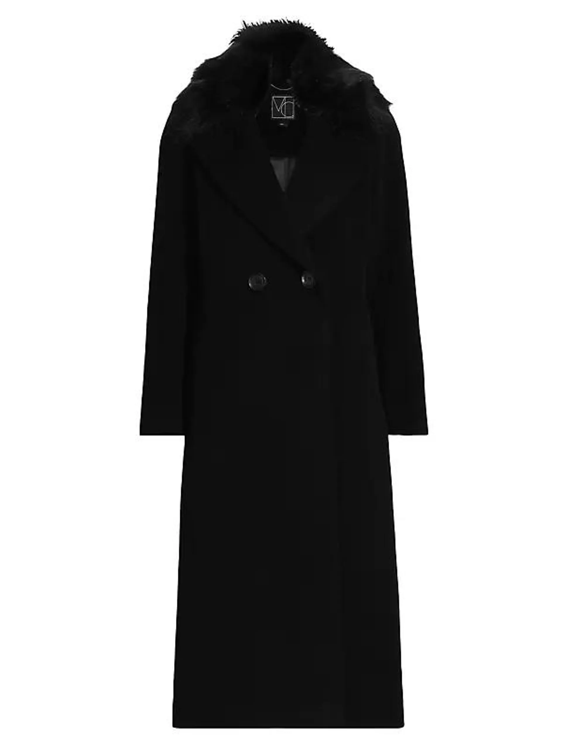 Madison Fur Collar Maxi Wool Coat