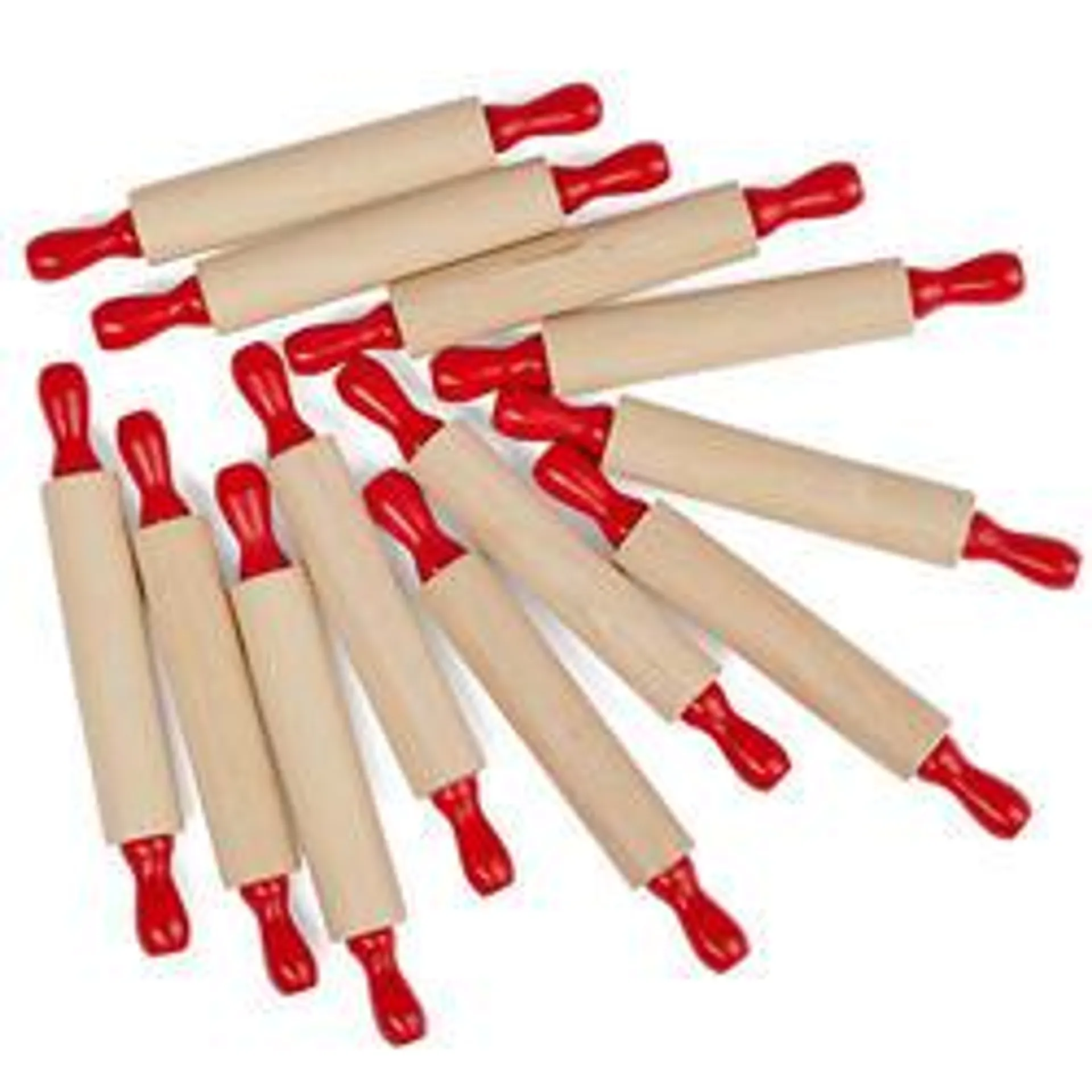 Small Retro-Inspired Wood Rolling Pins (Package of 12 pieces)