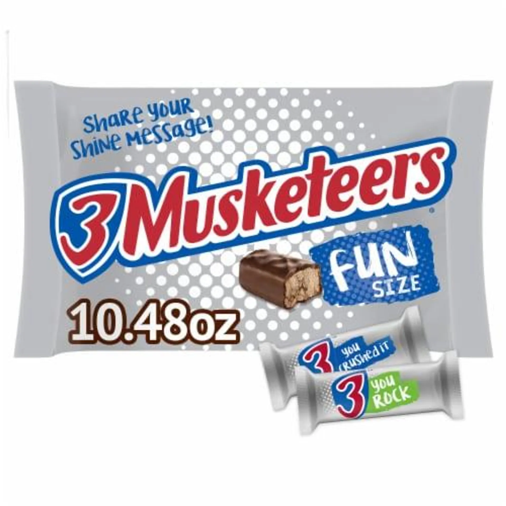 3 Musketeers Fun Size Milk Chocolate Candy Bars Bag