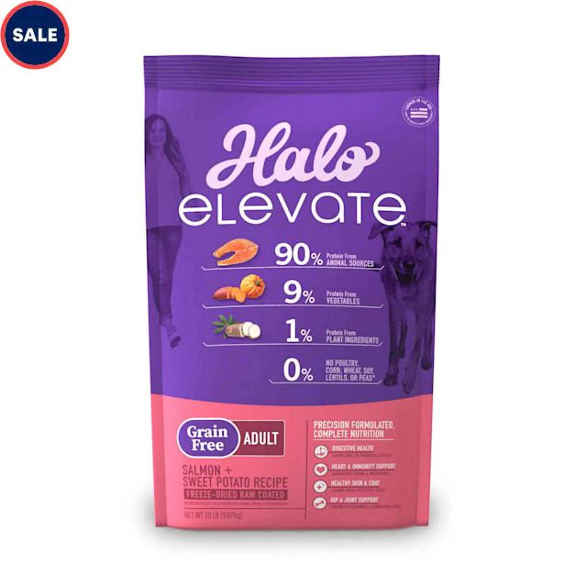 Halo Elevate Dog Grain Free Salmon Recipe Dry Food, 20 lbs.
