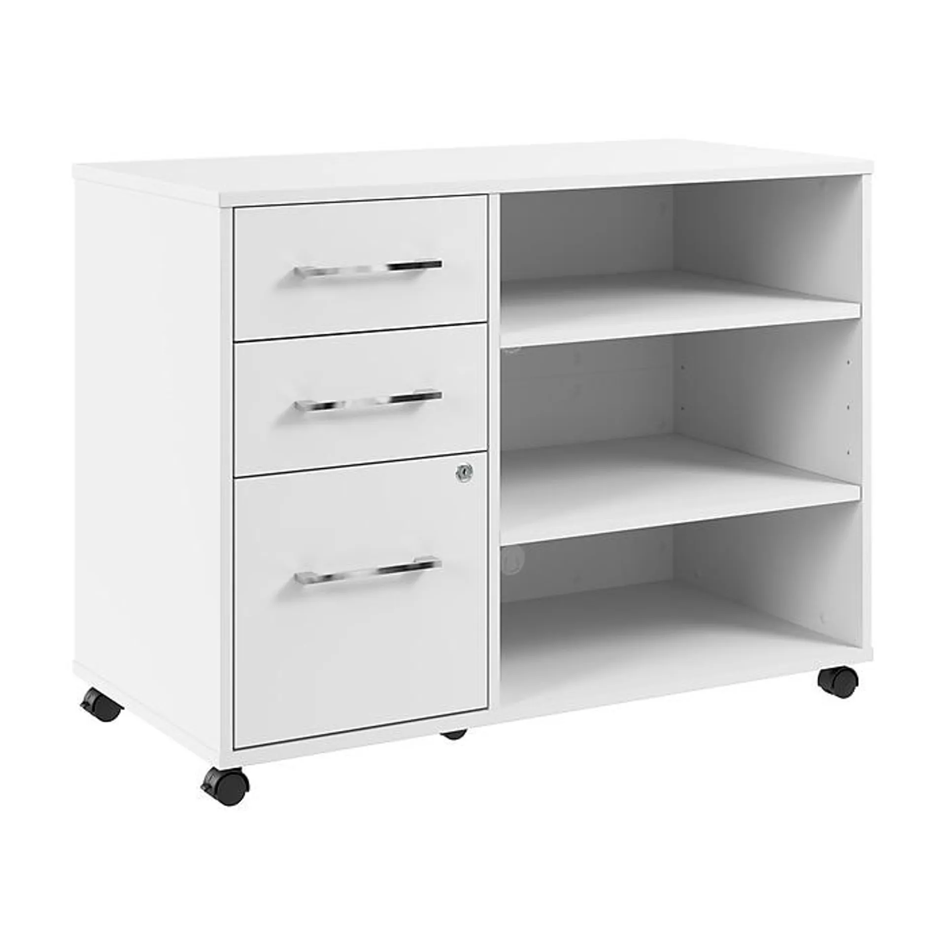 Bush Business Furniture Hustle Office Storage Cabinet with Wheels,