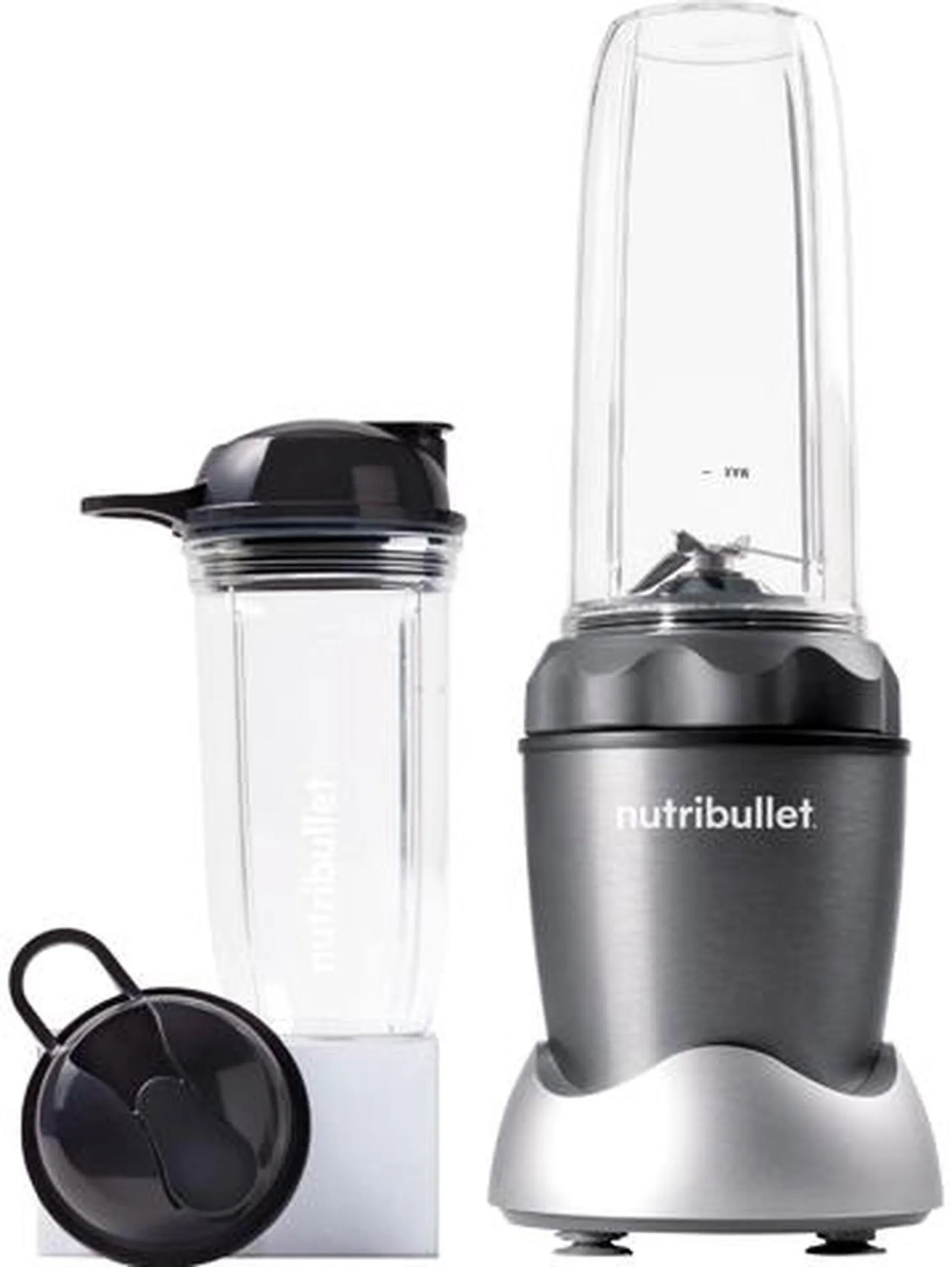 NutriBullet Pro 1000W 7-Piece Set Single Serve Blender, Gray NB50100C