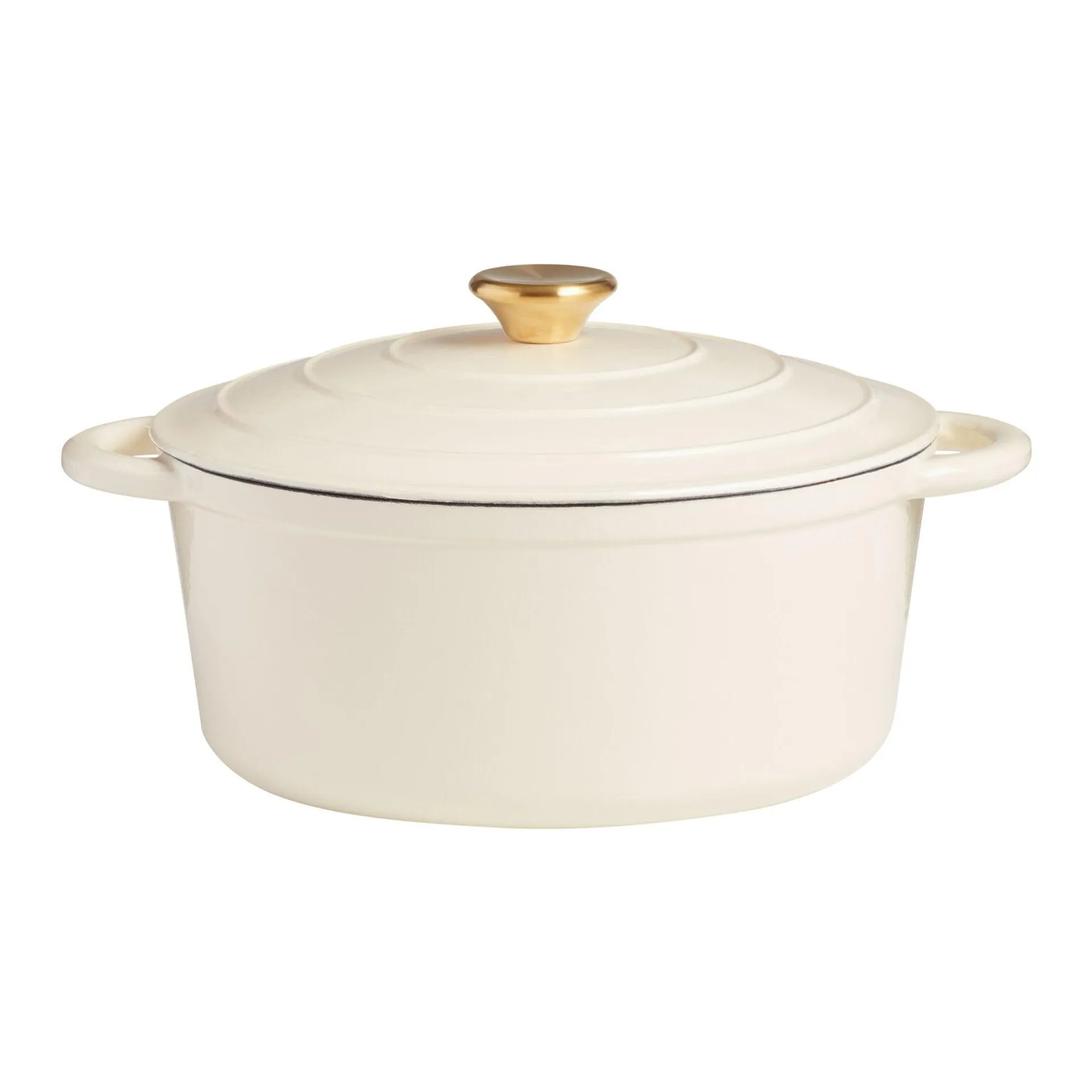 Round Enameled Cast Iron Dutch Oven 5 Quart