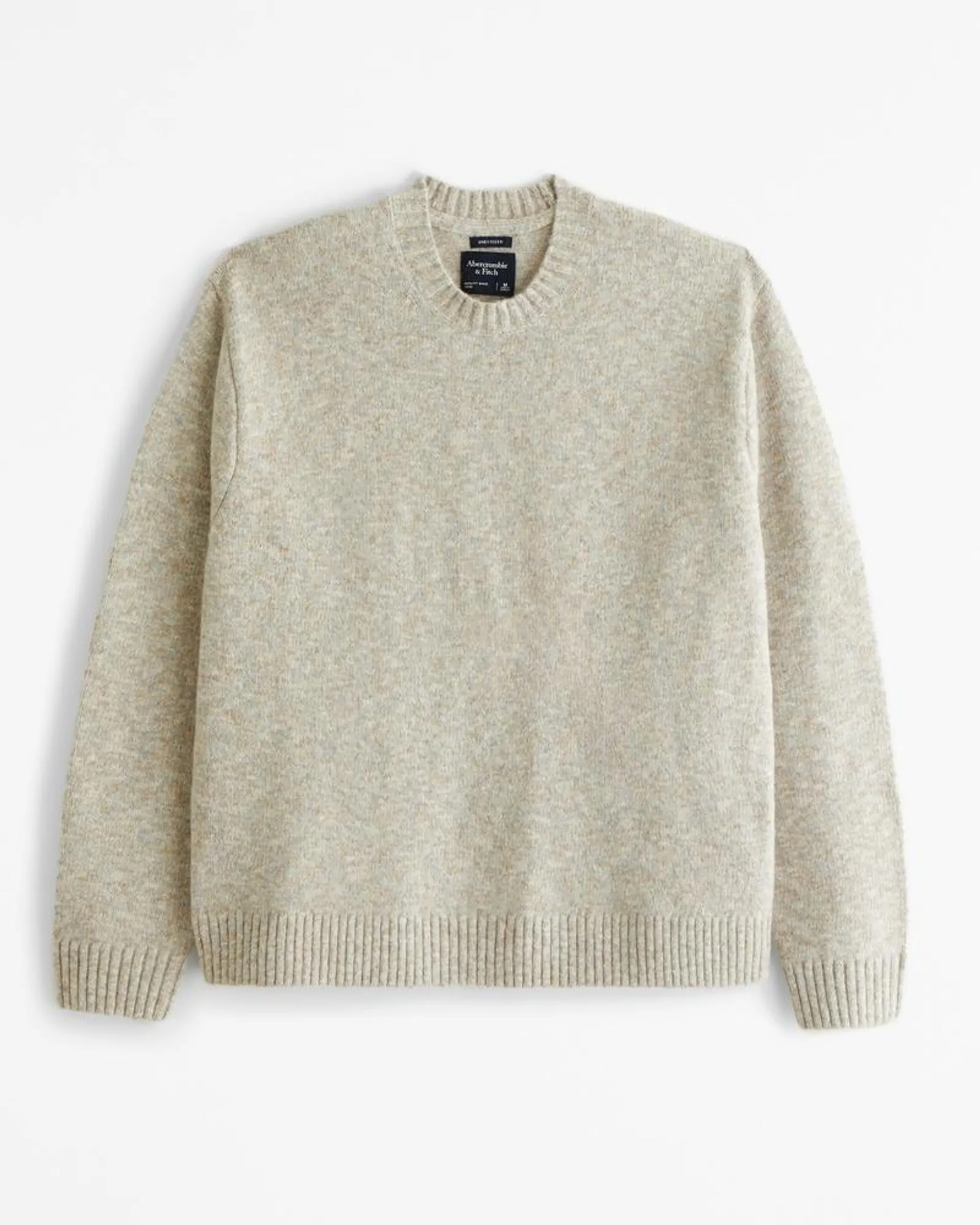 Oversized Marled Crew Sweater