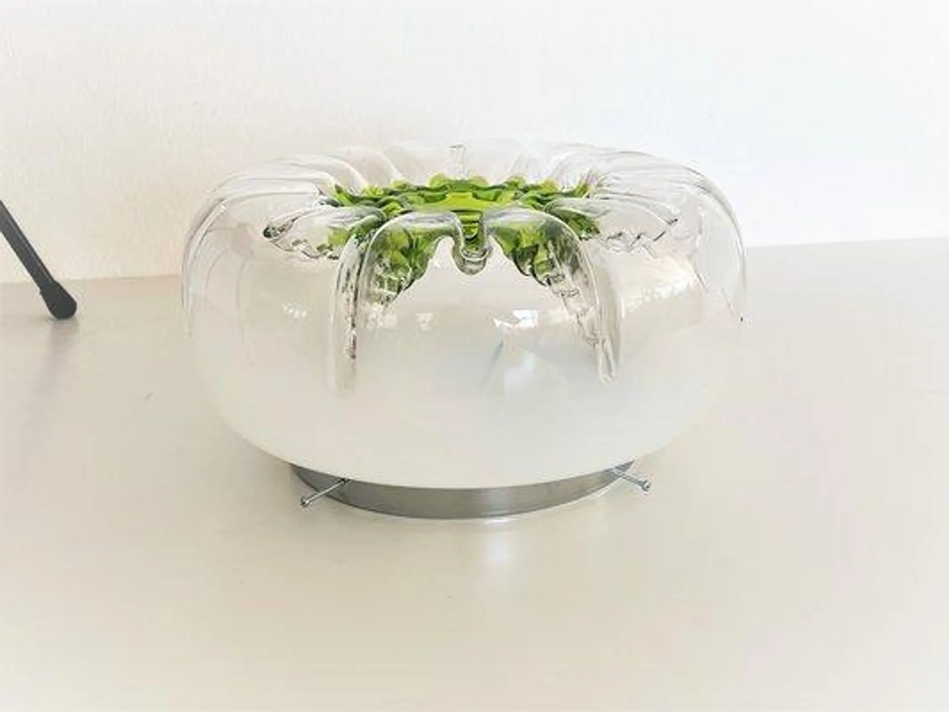 Italian Flush Mount in Murano Glass, 1980s