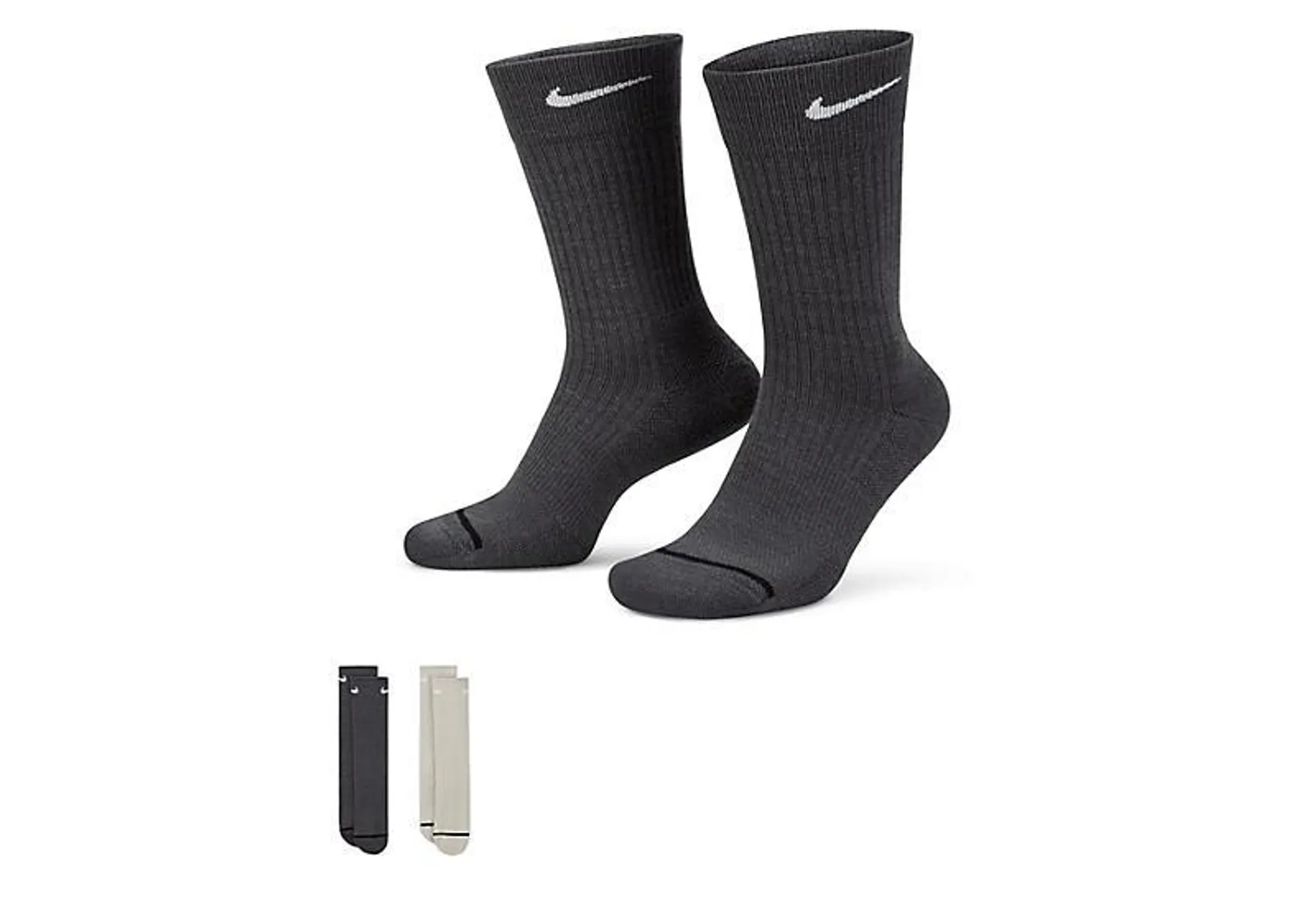 Nike Mens Everyday Cushioned Wool Crew Socks 2 Pairs - Black