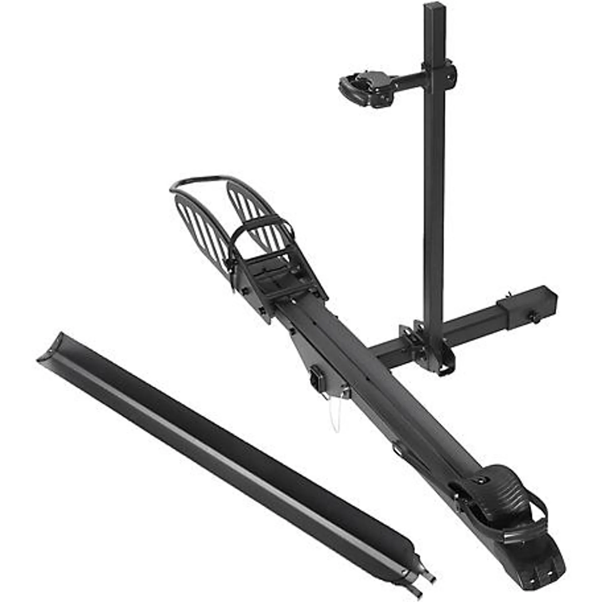 Young Electric 100 lb. Capacity 1-Bicycle Sole R Hitch-Mounted Bike Rack with Ramp 2 in. Receiver