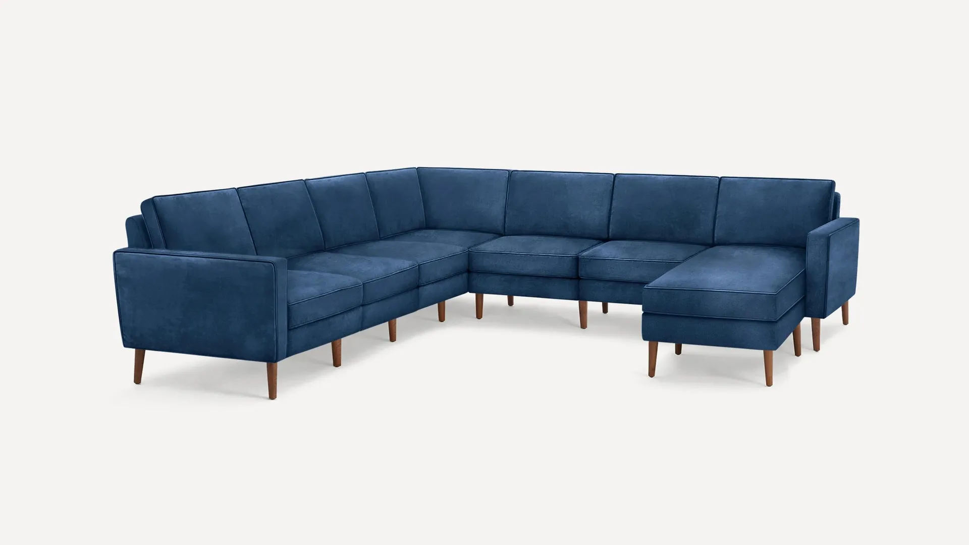 Nomad Velvet 7-Seat Corner Sectional with Chaise