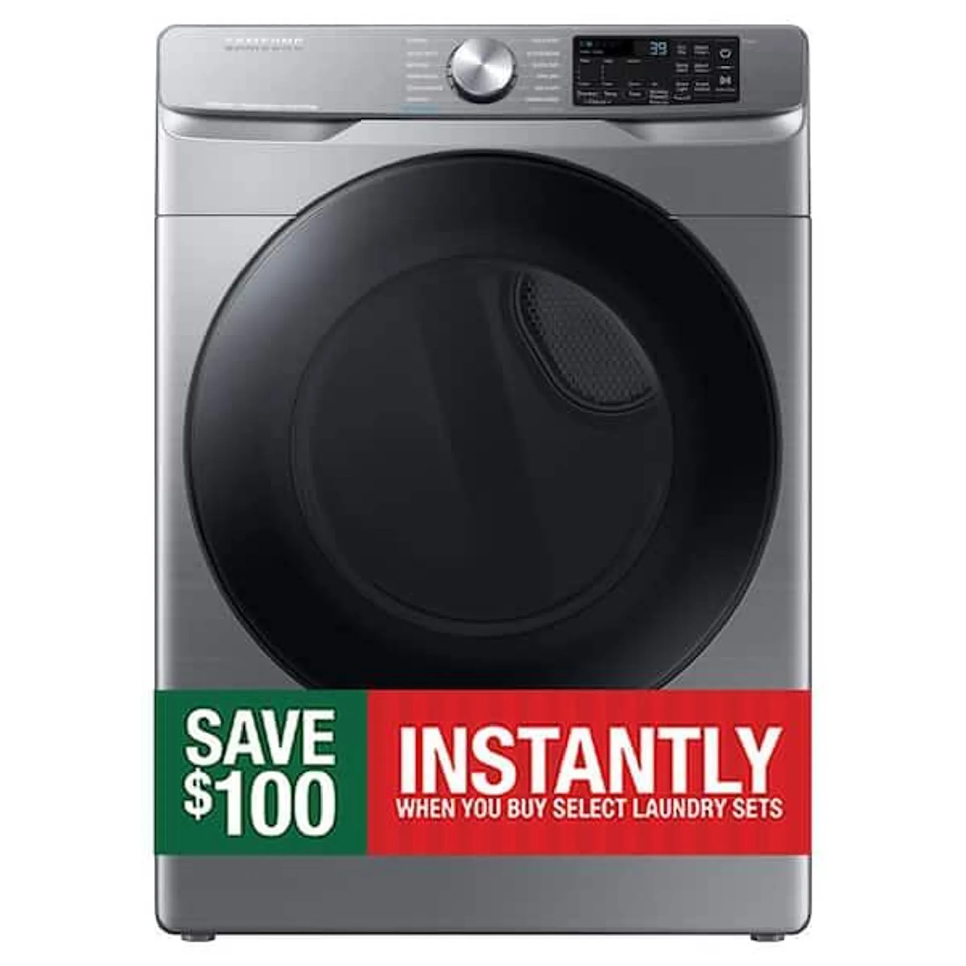 7.5 cu. ft. Smart Gas Dryer with Steam Sanitize+ in Platinum