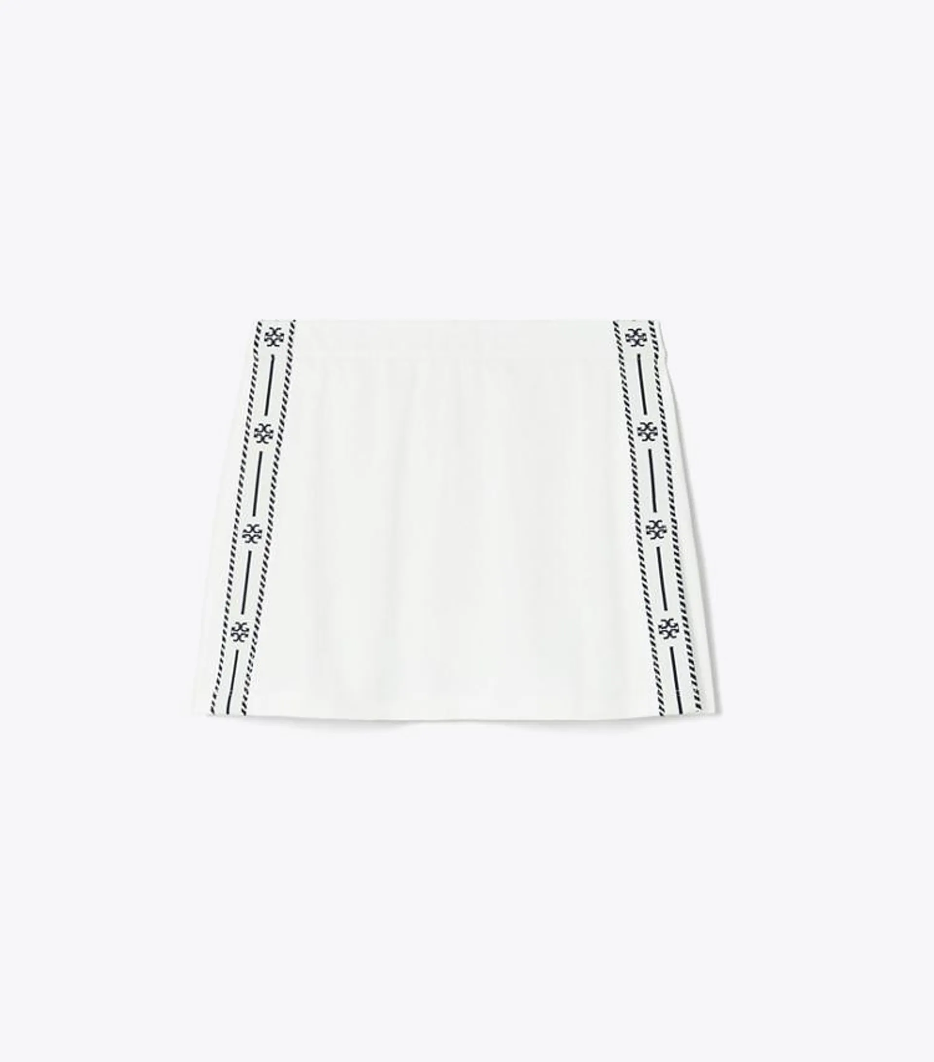 TECH PIQUÉ LOGO STRIPE TENNIS SKIRT