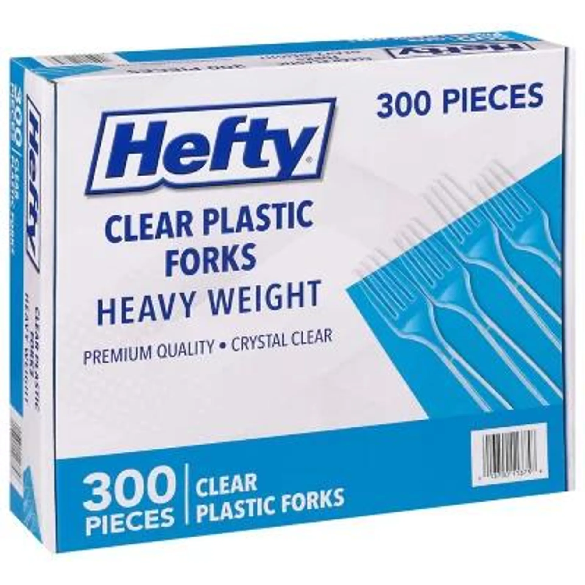 Hefty Clear Heavy Weight Plastic Forks 300 ct.