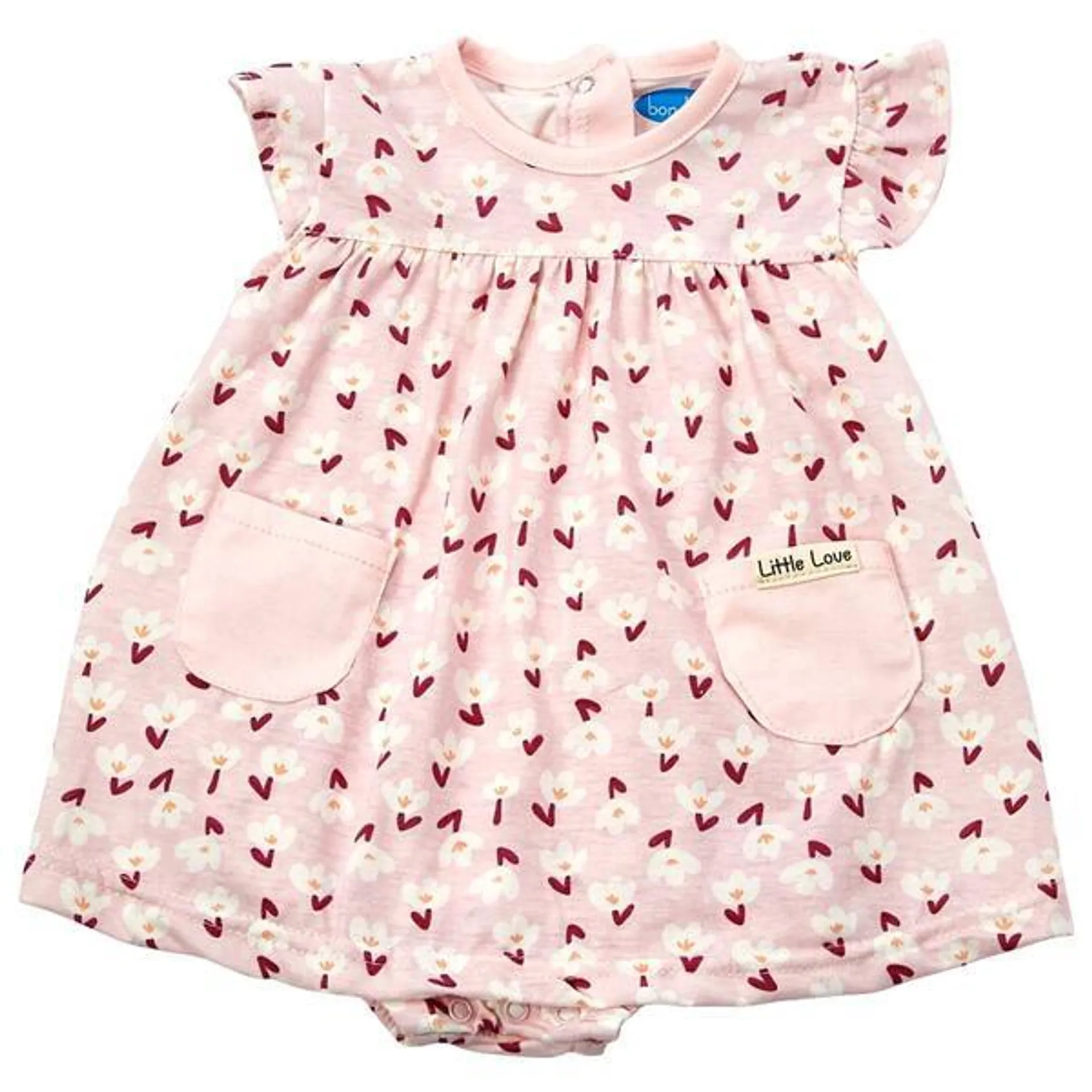 Baby Girl (NB-9M) bon bébé® Flower Bodysuit Sundress