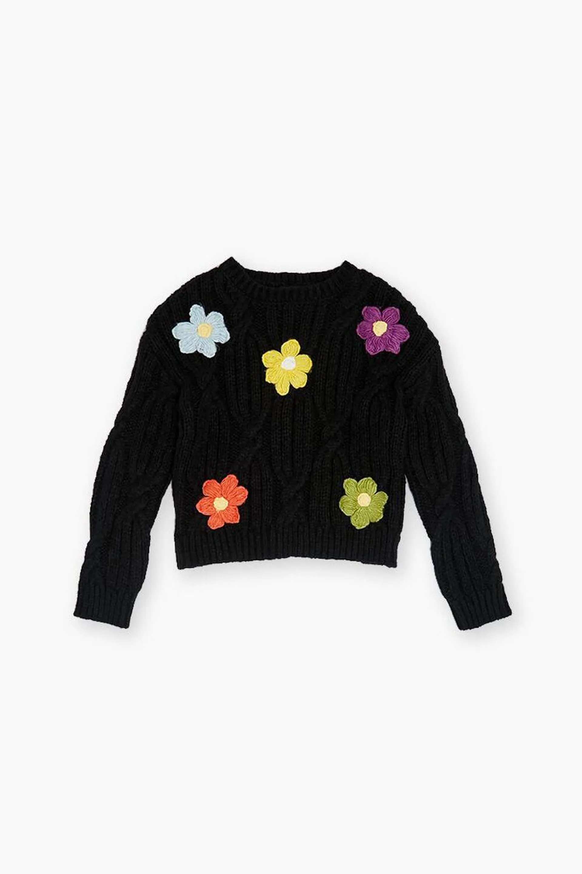 Girls Crochet Flower Sweater (Kids)