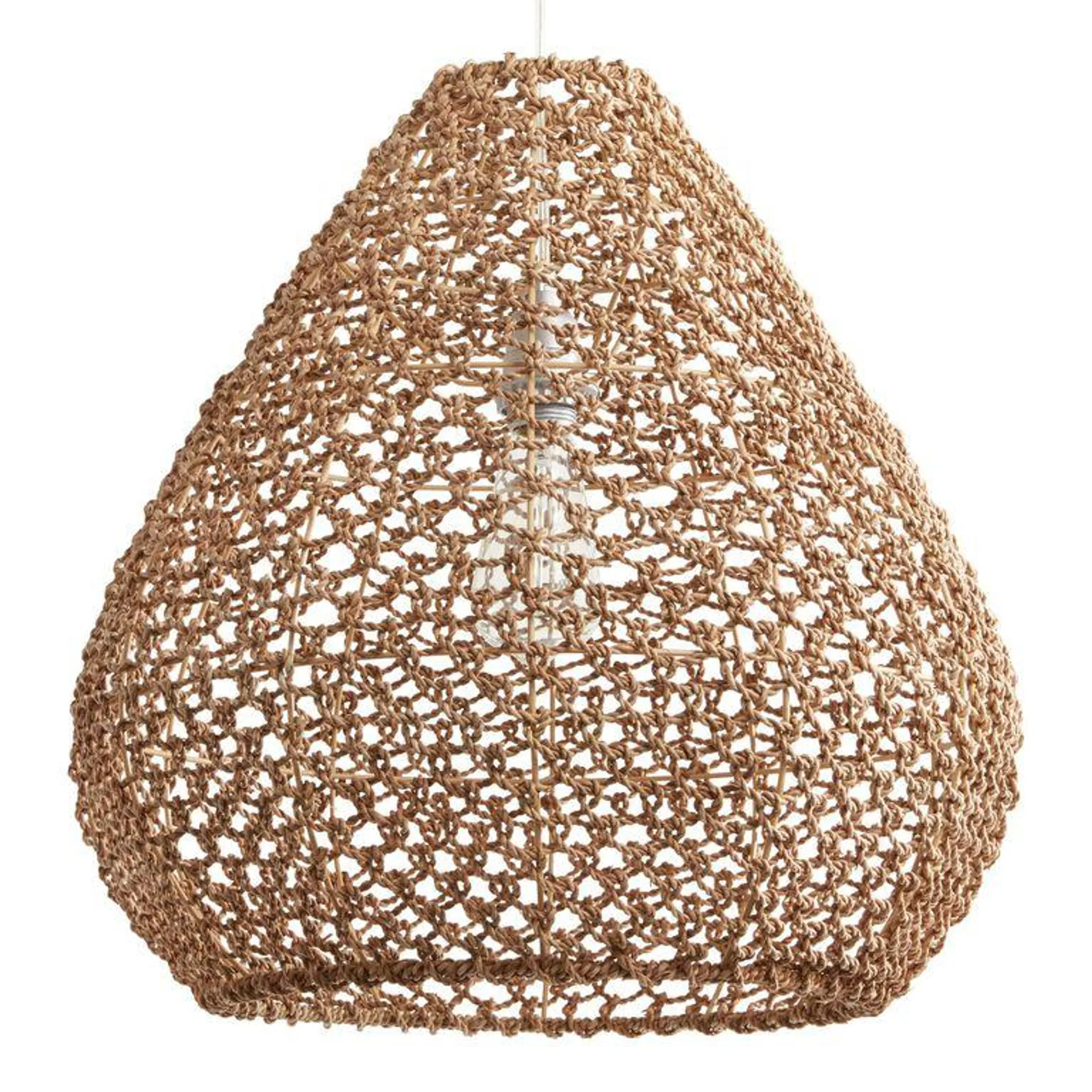 Vicente Natural Seagrass Teardrop Pendant Shade