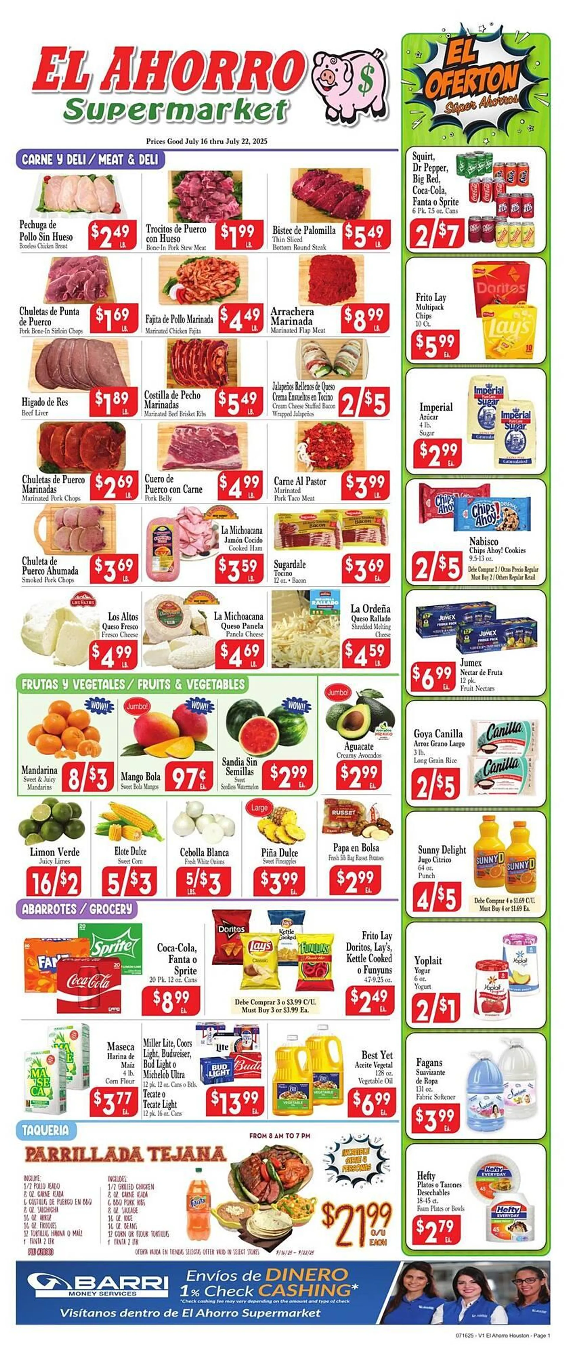 Weekly ad El Ahorro Weekly Ad from July 17 to July 23 2025 - Page 1