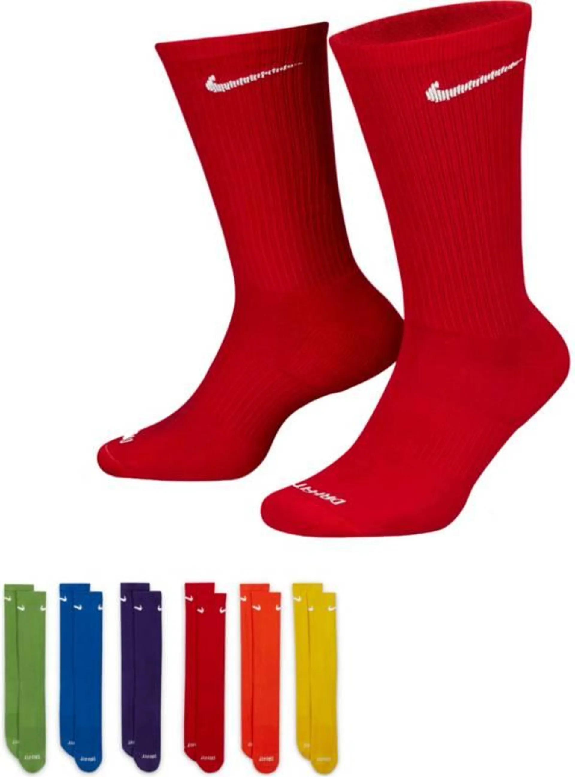 Nike Dri-FIT Everyday Plus Cushioned Training Crew Socks - 6 Pack