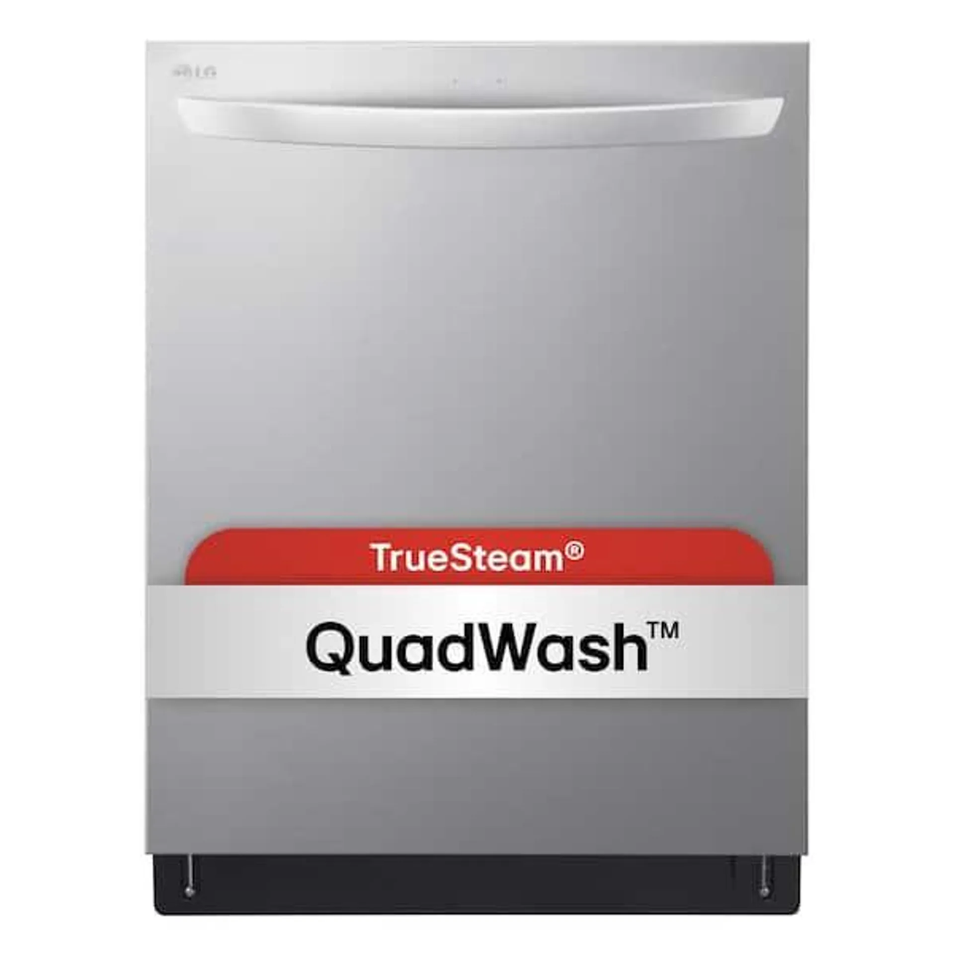 24 in. in PrintProof Stainless Steel Top Control Dishwasher with Towel Bar, TrueSteam and QuadWash